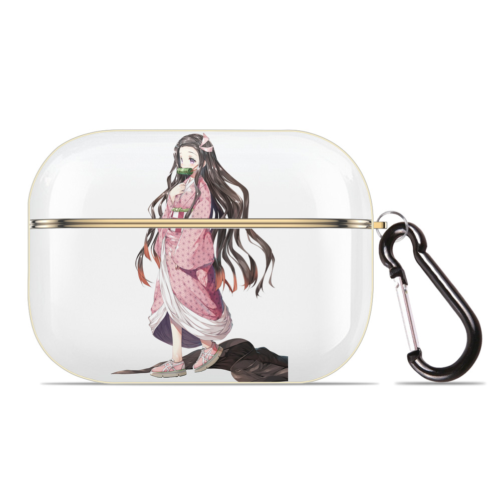 （画像用） 鬼滅の刃（きめつのやいば）竈門 禰󠄀豆子／かまど ねずこ Kamado Nezuko 【AirPods Pro用】ハードシェル保護ケース｜耐衝撃・防指紋・カラビナ付き商品仕様
