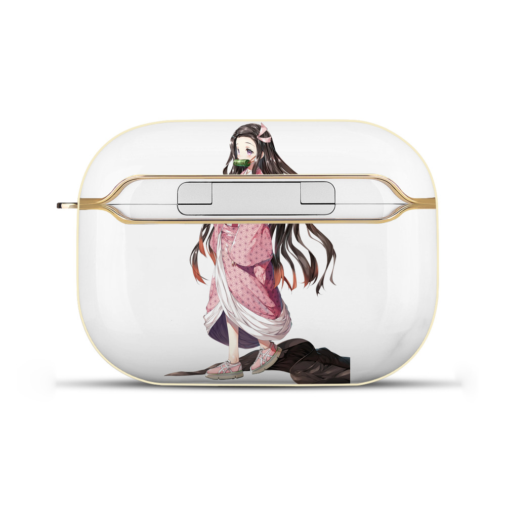 （画像用） 鬼滅の刃（きめつのやいば）竈門 禰󠄀豆子／かまど ねずこ Kamado Nezuko 【AirPods Pro用】ハードシェル保護ケース｜耐衝撃・防指紋・カラビナ付き商品仕様