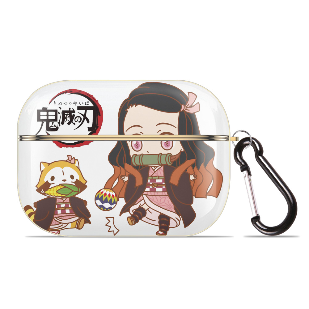 （画像用） 鬼滅の刃（きめつのやいば）竈門 禰󠄀豆子／かまど ねずこ Kamado Nezuko 【AirPods Pro用】ハードシェル保護ケース｜耐衝撃・防指紋・カラビナ付き商品仕様