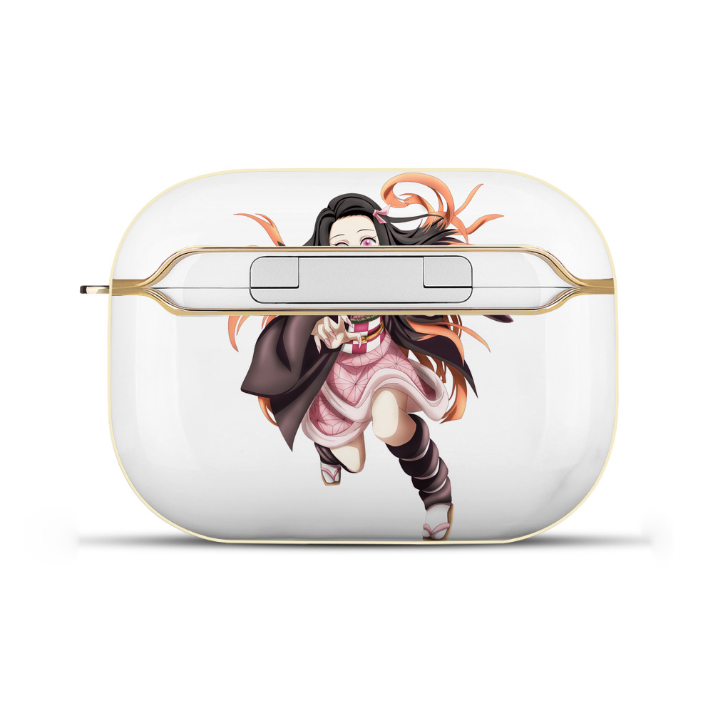 （画像用） 鬼滅の刃（きめつのやいば）竈門 禰󠄀豆子／かまど ねずこ Kamado Nezuko 【AirPods Pro用】ハードシェル保護ケース｜耐衝撃・防指紋・カラビナ付き商品仕様