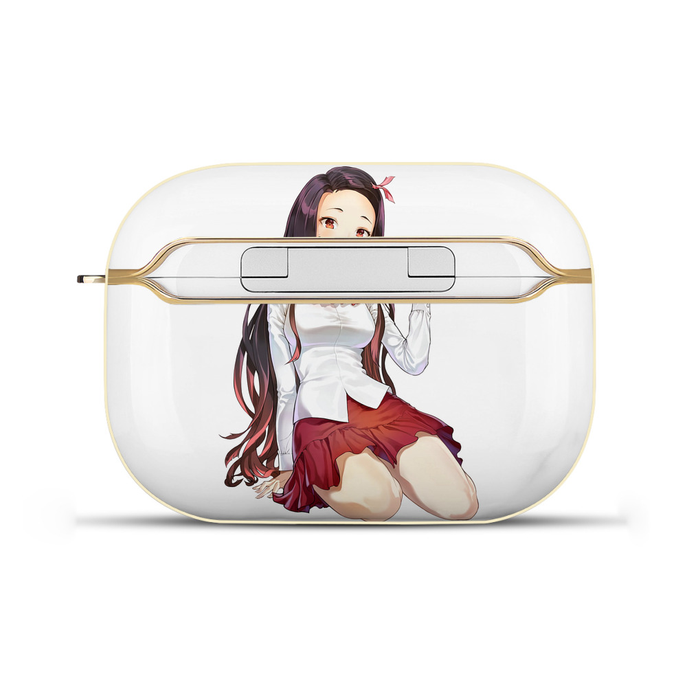 （画像用） 鬼滅の刃（きめつのやいば）竈門 禰󠄀豆子／かまど ねずこ Kamado Nezuko 【AirPods Pro用】ハードシェル保護ケース｜耐衝撃・防指紋・カラビナ付き商品仕様