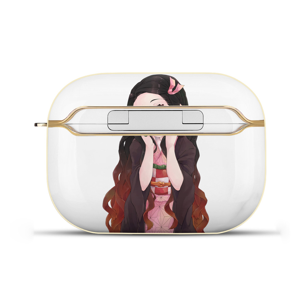 （画像用） 鬼滅の刃（きめつのやいば）竈門 禰󠄀豆子／かまど ねずこ Kamado Nezuko 【AirPods Pro用】ハードシェル保護ケース｜耐衝撃・防指紋・カラビナ付き商品仕様