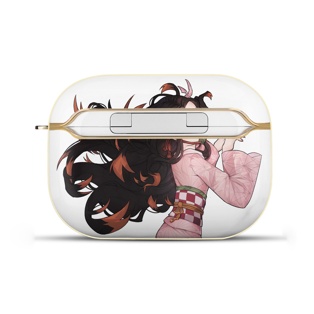 （画像用） 鬼滅の刃（きめつのやいば）竈門 禰󠄀豆子／かまど ねずこ Kamado Nezuko 【AirPods Pro用】ハードシェル保護ケース｜耐衝撃・防指紋・カラビナ付き商品仕様