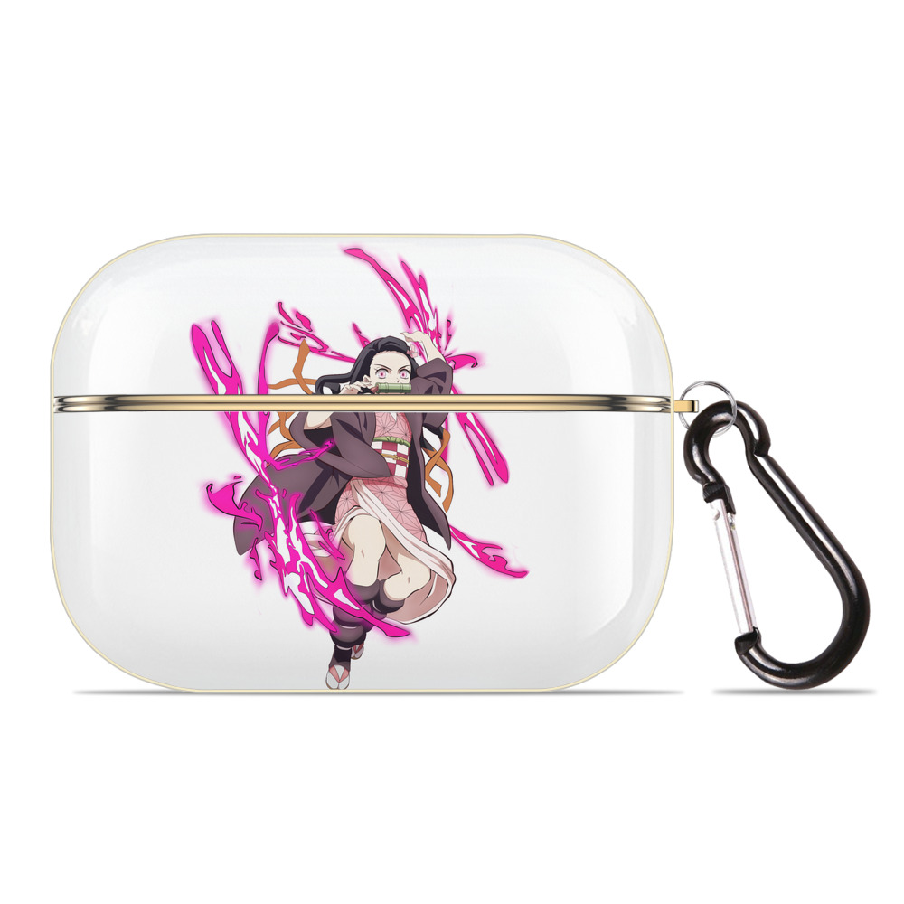 （画像用） 鬼滅の刃（きめつのやいば）竈門 禰󠄀豆子／かまど ねずこ Kamado Nezuko 【AirPods Pro用】ハードシェル保護ケース｜耐衝撃・防指紋・カラビナ付き商品仕様