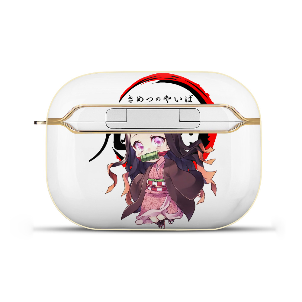 （画像用） 鬼滅の刃（きめつのやいば）竈門 禰󠄀豆子／かまど ねずこ Kamado Nezuko 【AirPods Pro用】ハードシェル保護ケース｜耐衝撃・防指紋・カラビナ付き商品仕様