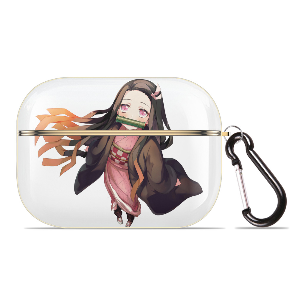 （画像用） 鬼滅の刃（きめつのやいば）竈門 禰󠄀豆子／かまど ねずこ Kamado Nezuko 【AirPods Pro用】ハードシェル保護ケース｜耐衝撃・防指紋・カラビナ付き商品仕様
