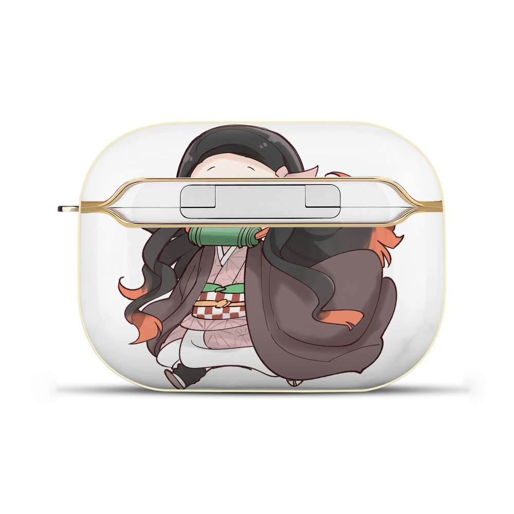 （画像用） 鬼滅の刃（きめつのやいば）竈門 禰󠄀豆子／かまど ねずこ Kamado Nezuko 【AirPods Pro用】ハードシェル保護ケース｜耐衝撃・防指紋・カラビナ付き商品仕様