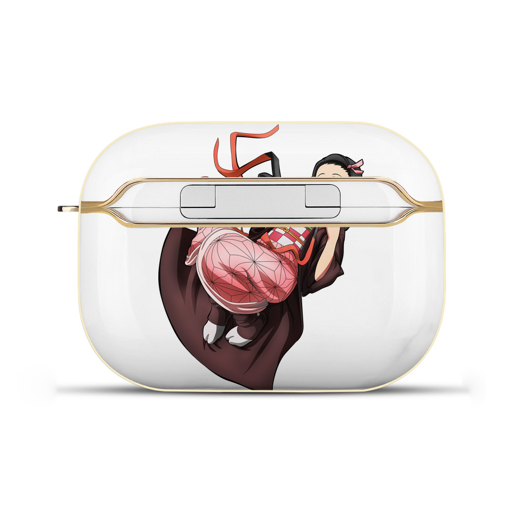 （画像用） 鬼滅の刃（きめつのやいば）竈門 禰󠄀豆子／かまど ねずこ Kamado Nezuko 【AirPods Pro用】ハードシェル保護ケース｜耐衝撃・防指紋・カラビナ付き商品仕様