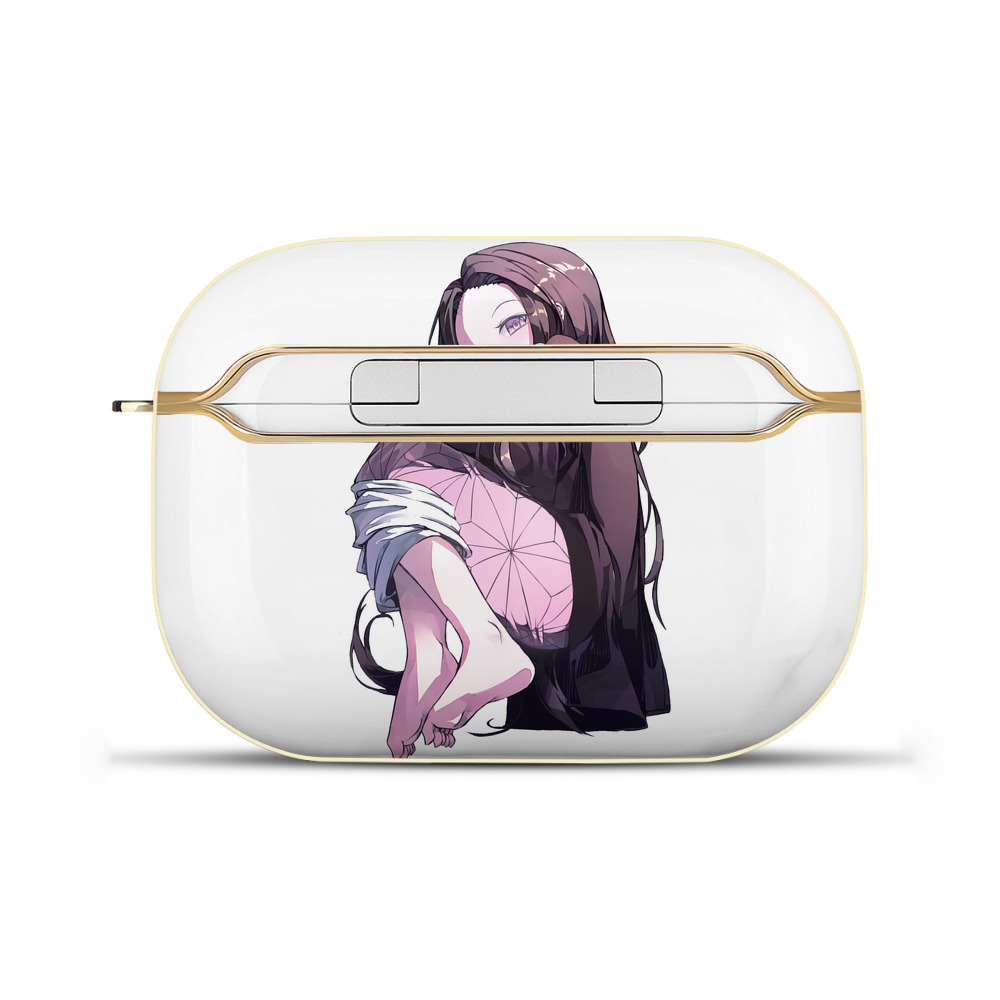 （画像用） 鬼滅の刃（きめつのやいば）竈門 禰󠄀豆子／かまど ねずこ Kamado Nezuko 【AirPods Pro用】ハードシェル保護ケース｜耐衝撃・防指紋・カラビナ付き商品仕様