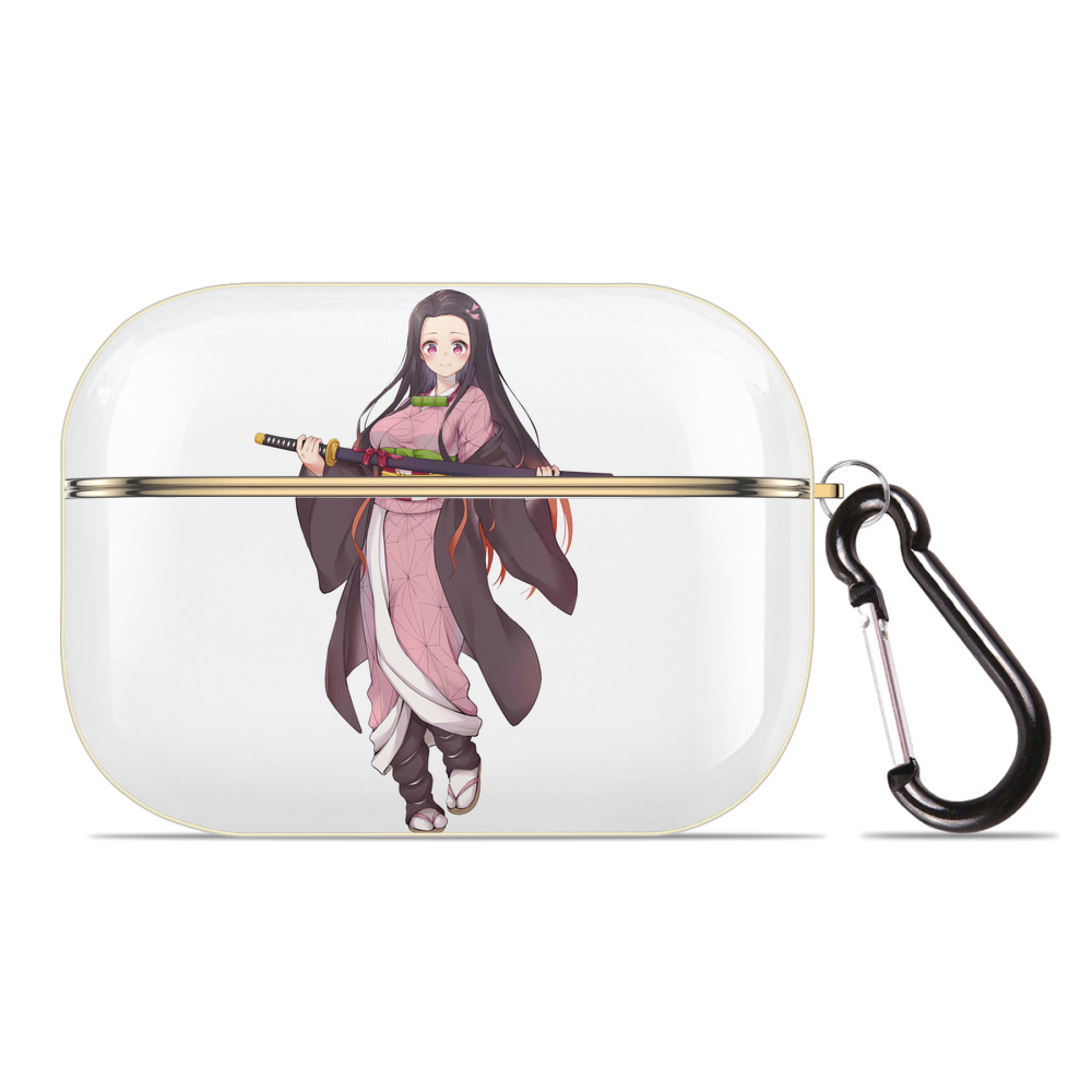 （画像用） 鬼滅の刃（きめつのやいば）竈門 禰󠄀豆子／かまど ねずこ Kamado Nezuko 【AirPods Pro用】ハードシェル保護ケース｜耐衝撃・防指紋・カラビナ付き商品仕様