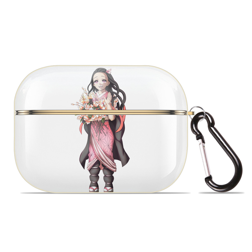 （画像用） 鬼滅の刃（きめつのやいば）竈門 禰󠄀豆子／かまど ねずこ Kamado Nezuko 【AirPods Pro用】ハードシェル保護ケース｜耐衝撃・防指紋・カラビナ付き商品仕様