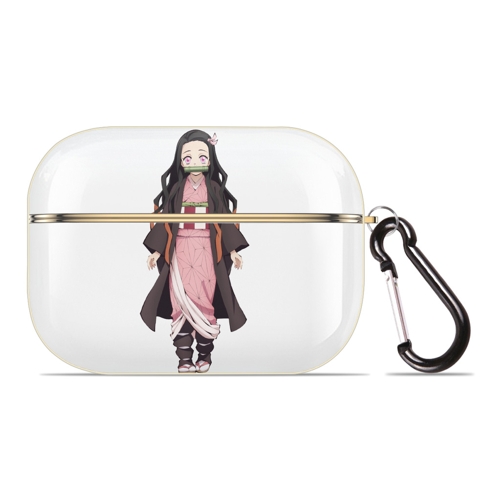 （画像用） 鬼滅の刃（きめつのやいば）竈門 禰󠄀豆子／かまど ねずこ Kamado Nezuko 【AirPods Pro用】ハードシェル保護ケース｜耐衝撃・防指紋・カラビナ付き商品仕様