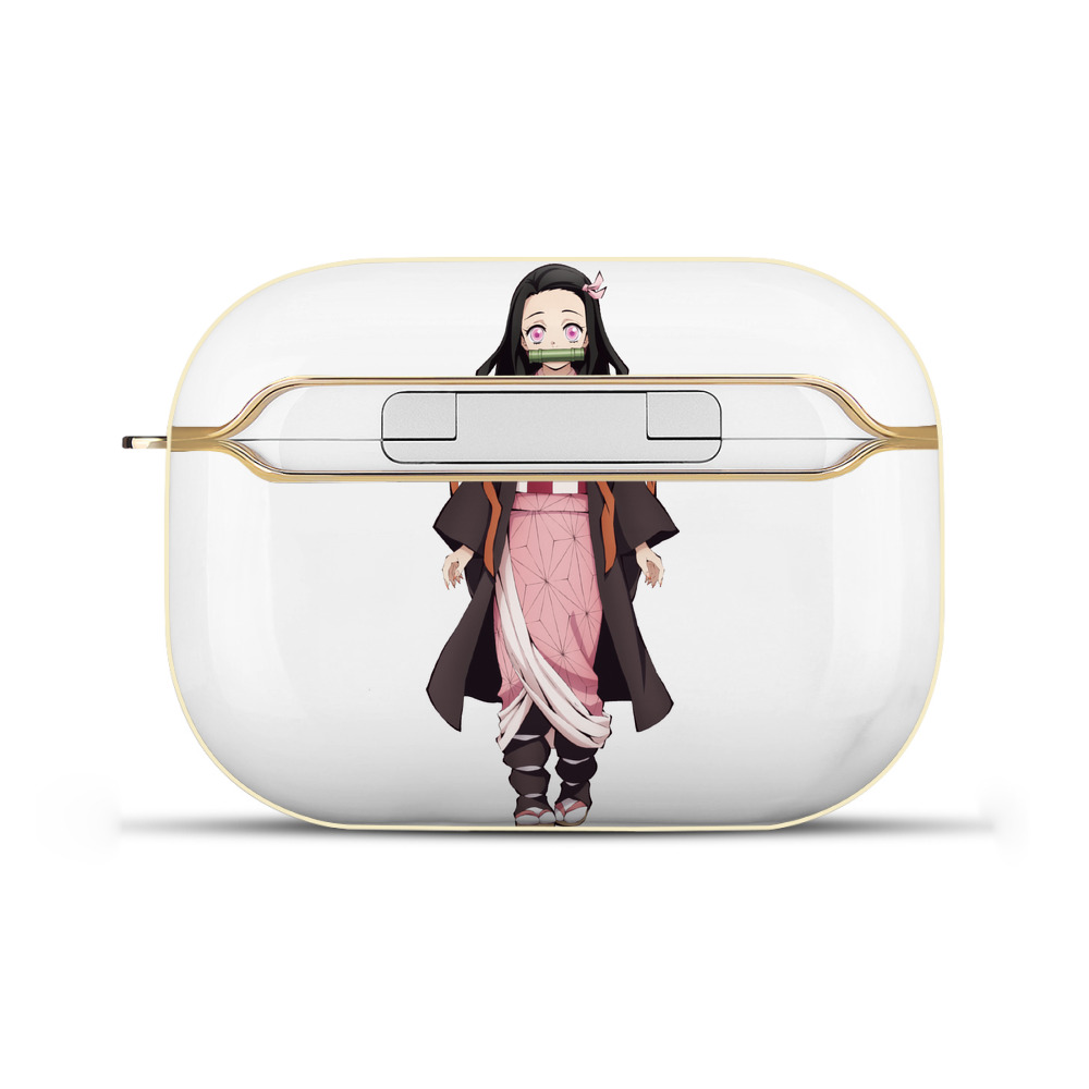（画像用） 鬼滅の刃（きめつのやいば）竈門 禰󠄀豆子／かまど ねずこ Kamado Nezuko 【AirPods Pro用】ハードシェル保護ケース｜耐衝撃・防指紋・カラビナ付き商品仕様