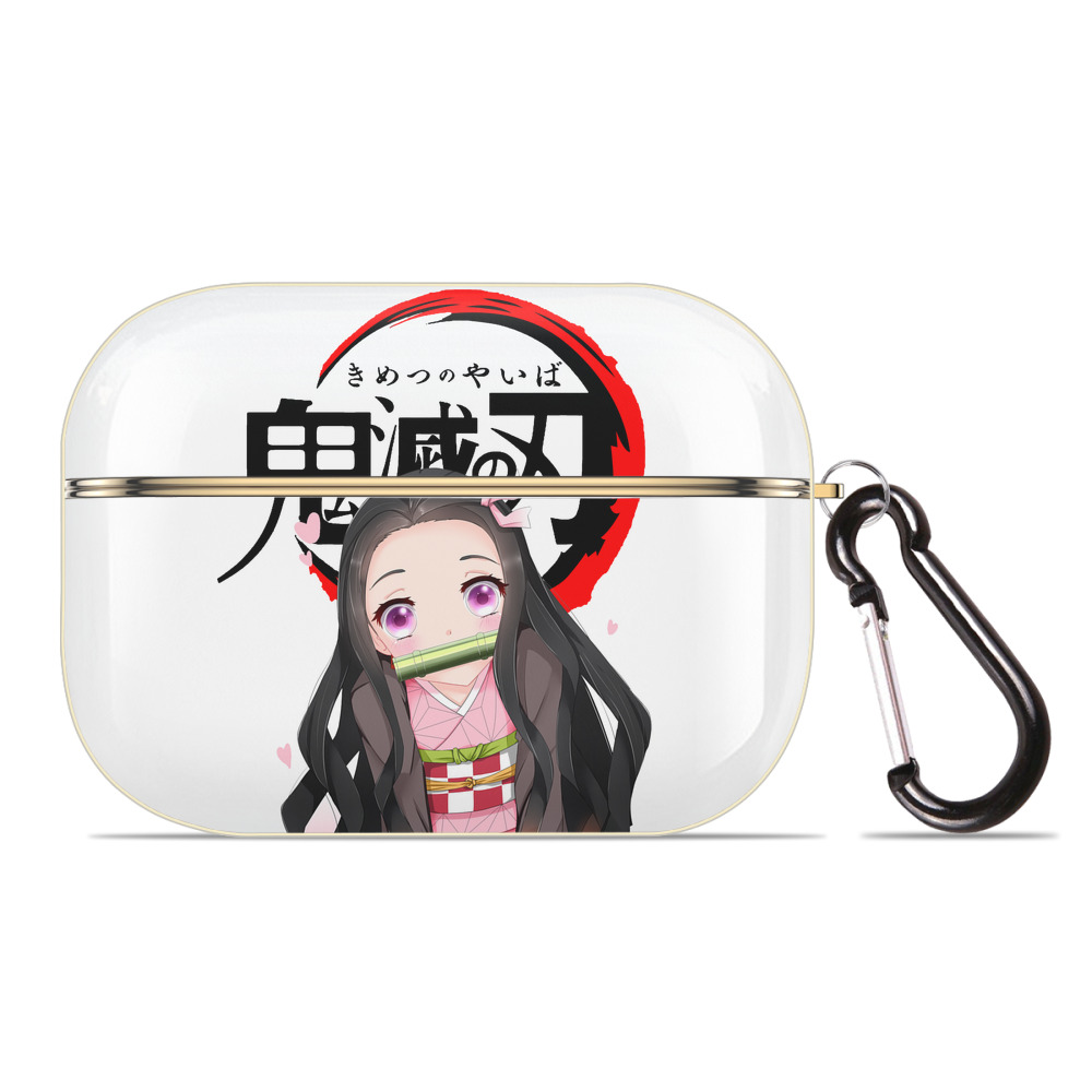 （画像用） 鬼滅の刃（きめつのやいば）竈門 禰󠄀豆子／かまど ねずこ Kamado Nezuko 【AirPods Pro用】ハードシェル保護ケース｜耐衝撃・防指紋・カラビナ付き商品仕様