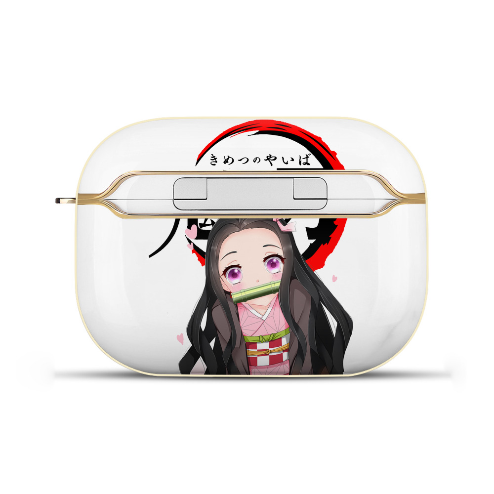 （画像用） 鬼滅の刃（きめつのやいば）竈門 禰󠄀豆子／かまど ねずこ Kamado Nezuko 【AirPods Pro用】ハードシェル保護ケース｜耐衝撃・防指紋・カラビナ付き商品仕様