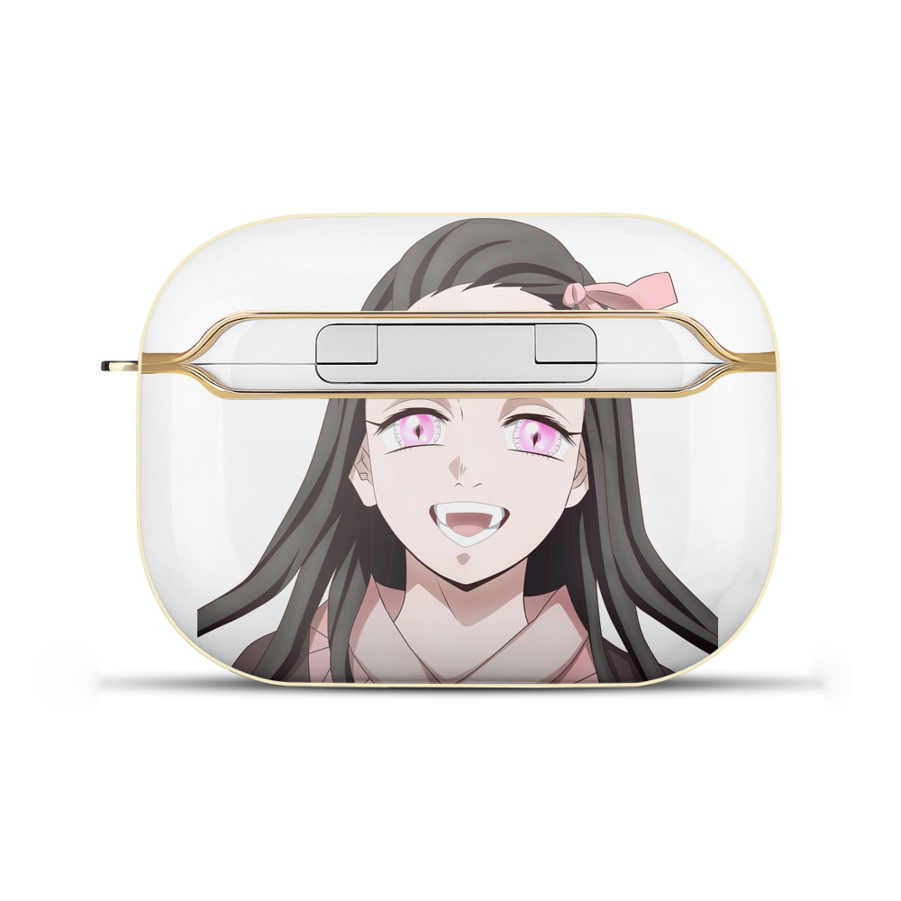 （画像用） 鬼滅の刃（きめつのやいば）竈門 禰󠄀豆子／かまど ねずこ Kamado Nezuko 【AirPods Pro用】ハードシェル保護ケース｜耐衝撃・防指紋・カラビナ付き商品仕様