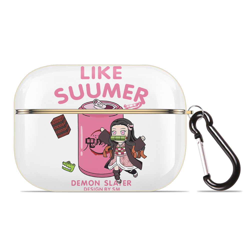 （画像用） 鬼滅の刃（きめつのやいば）竈門 禰󠄀豆子／かまど ねずこ Kamado Nezuko 【AirPods Pro用】ハードシェル保護ケース｜耐衝撃・防指紋・カラビナ付き商品仕様