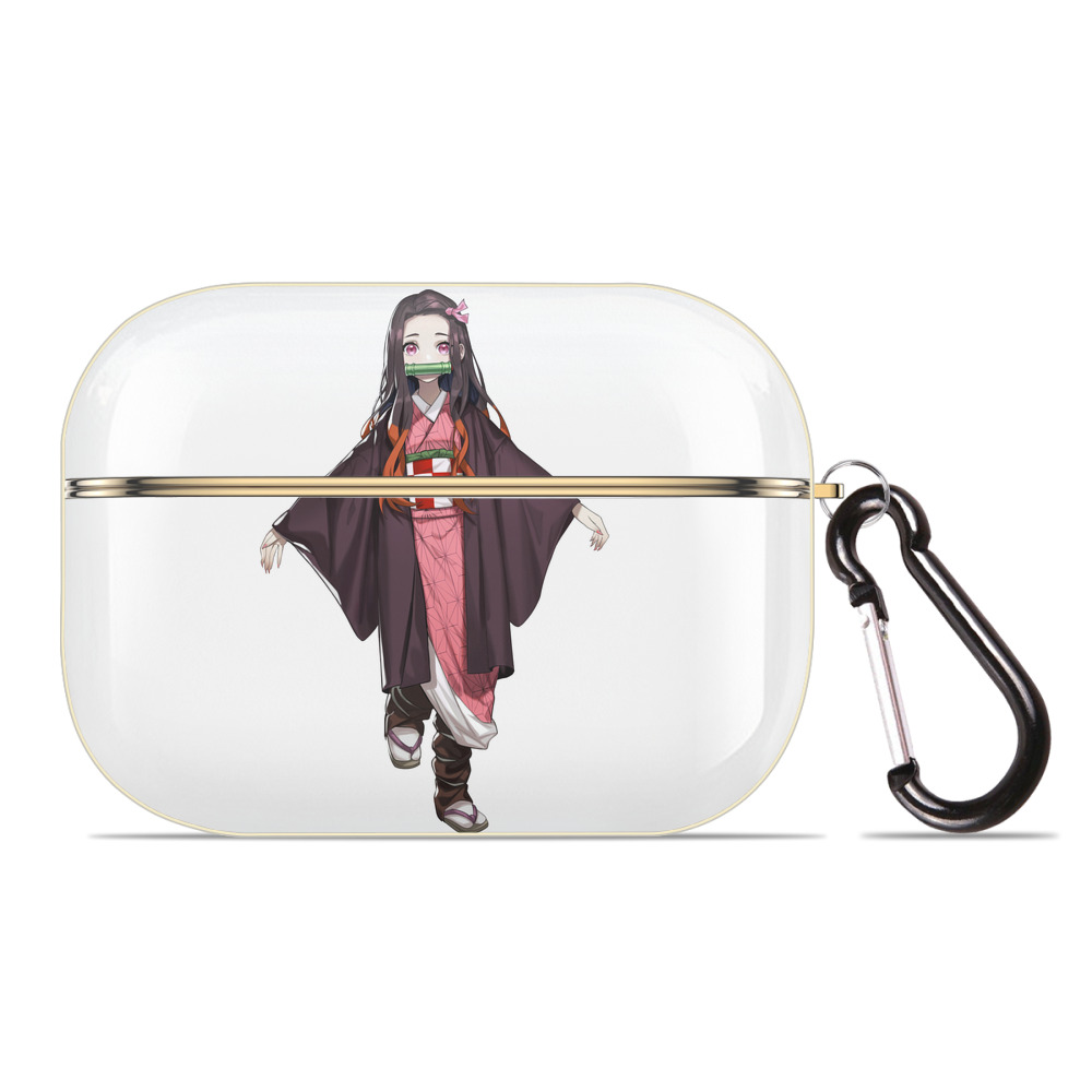 （画像用） 鬼滅の刃（きめつのやいば）竈門 禰󠄀豆子／かまど ねずこ Kamado Nezuko 【AirPods Pro用】ハードシェル保護ケース｜耐衝撃・防指紋・カラビナ付き商品仕様