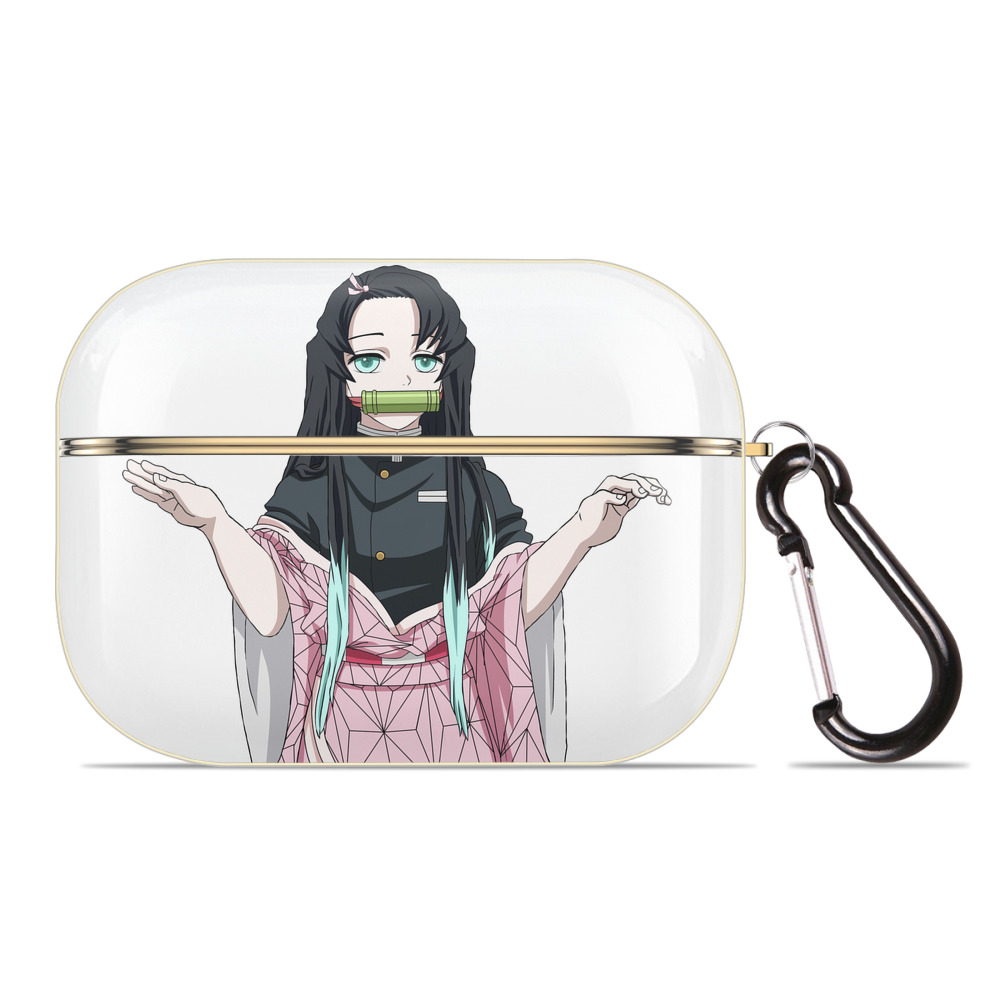 （画像用） 鬼滅の刃（きめつのやいば）竈門 禰󠄀豆子／かまど ねずこ Kamado Nezuko 【AirPods Pro用】ハードシェル保護ケース｜耐衝撃・防指紋・カラビナ付き商品仕様