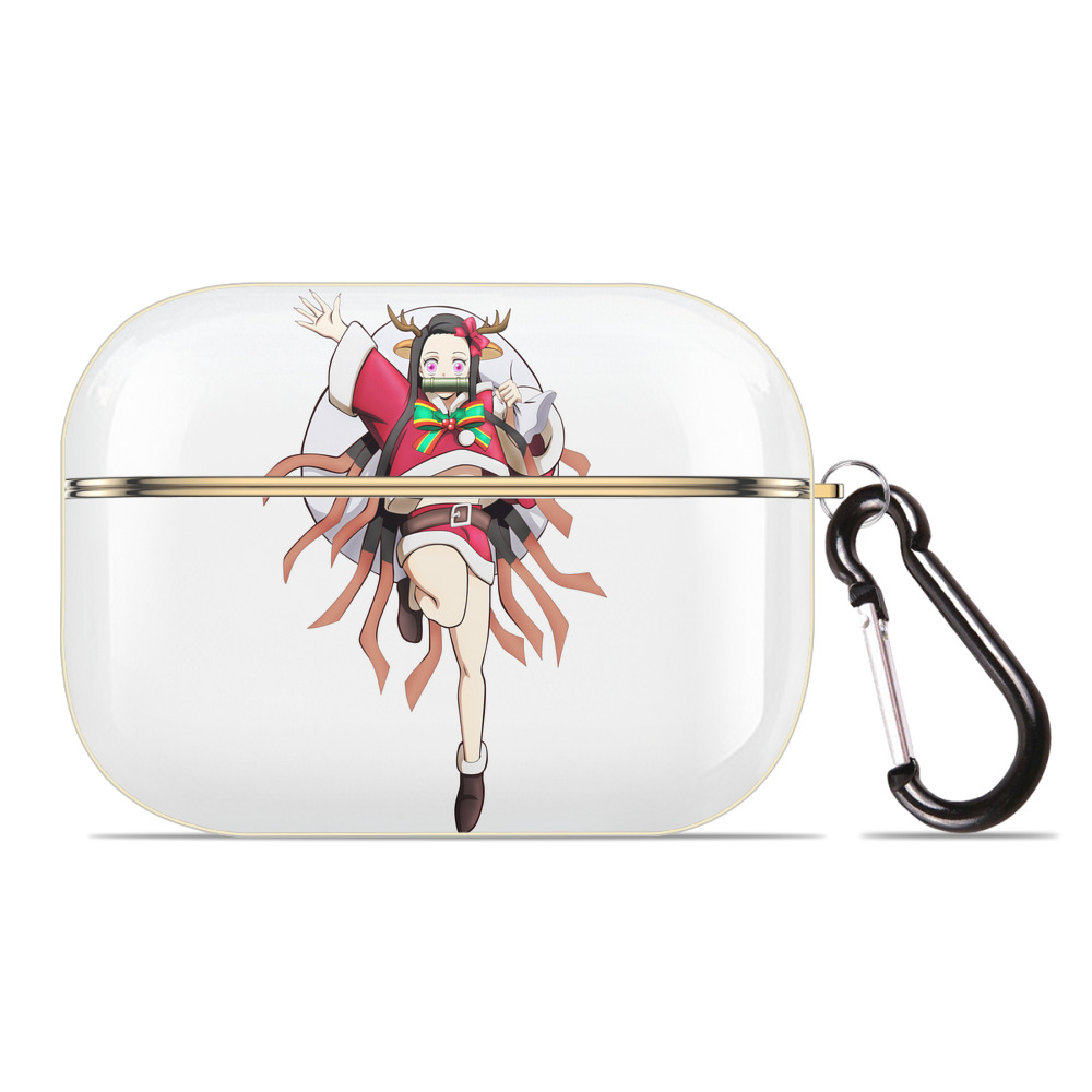 （画像用） 鬼滅の刃（きめつのやいば）竈門 禰󠄀豆子／かまど ねずこ Kamado Nezuko 【AirPods Pro用】ハードシェル保護ケース｜耐衝撃・防指紋・カラビナ付き商品仕様