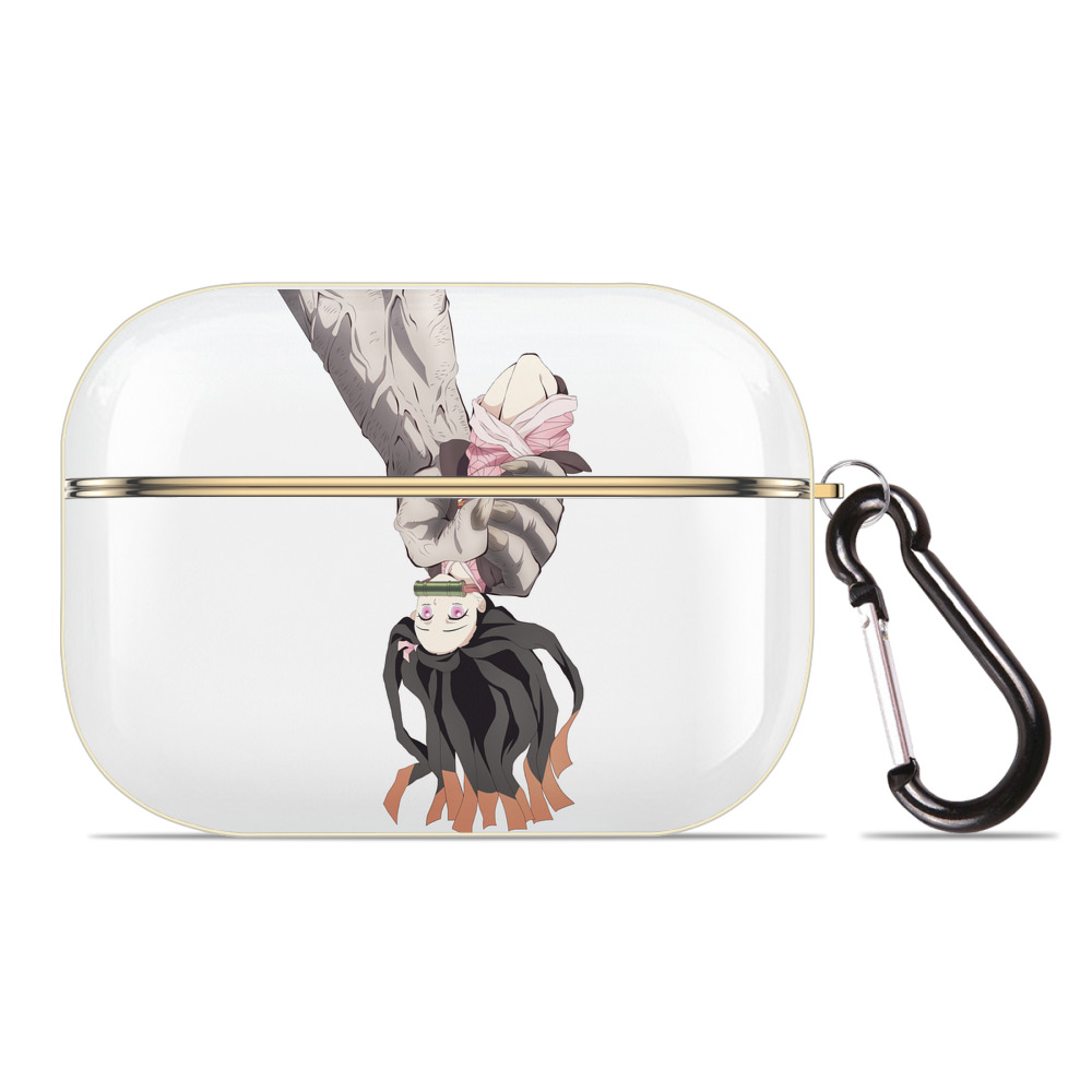 （画像用） 鬼滅の刃（きめつのやいば）竈門 禰󠄀豆子／かまど ねずこ Kamado Nezuko 【AirPods Pro用】ハードシェル保護ケース｜耐衝撃・防指紋・カラビナ付き商品仕様