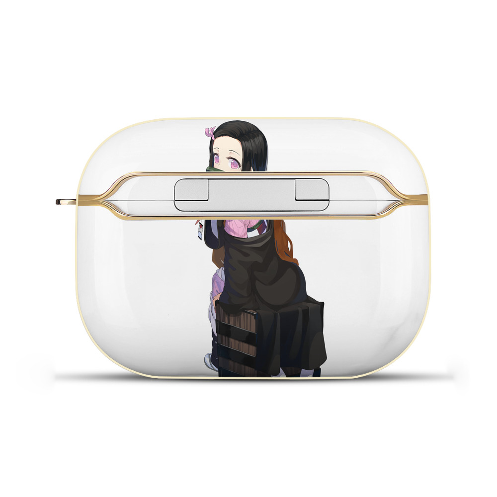 （画像用） 鬼滅の刃（きめつのやいば）竈門 禰󠄀豆子／かまど ねずこ Kamado Nezuko 【AirPods Pro用】ハードシェル保護ケース｜耐衝撃・防指紋・カラビナ付き商品仕様