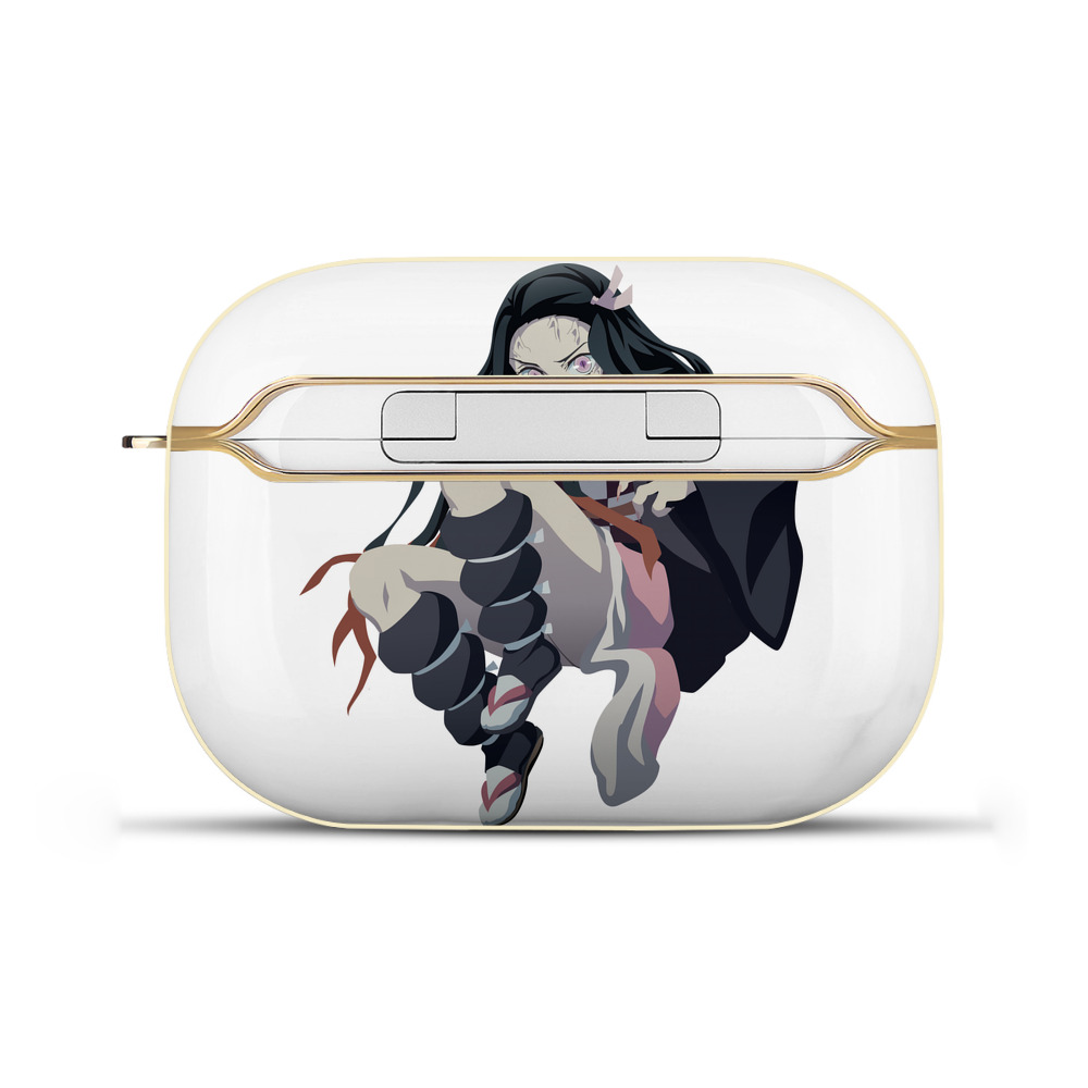 （画像用） 鬼滅の刃（きめつのやいば）竈門 禰󠄀豆子／かまど ねずこ Kamado Nezuko 【AirPods Pro用】ハードシェル保護ケース｜耐衝撃・防指紋・カラビナ付き商品仕様