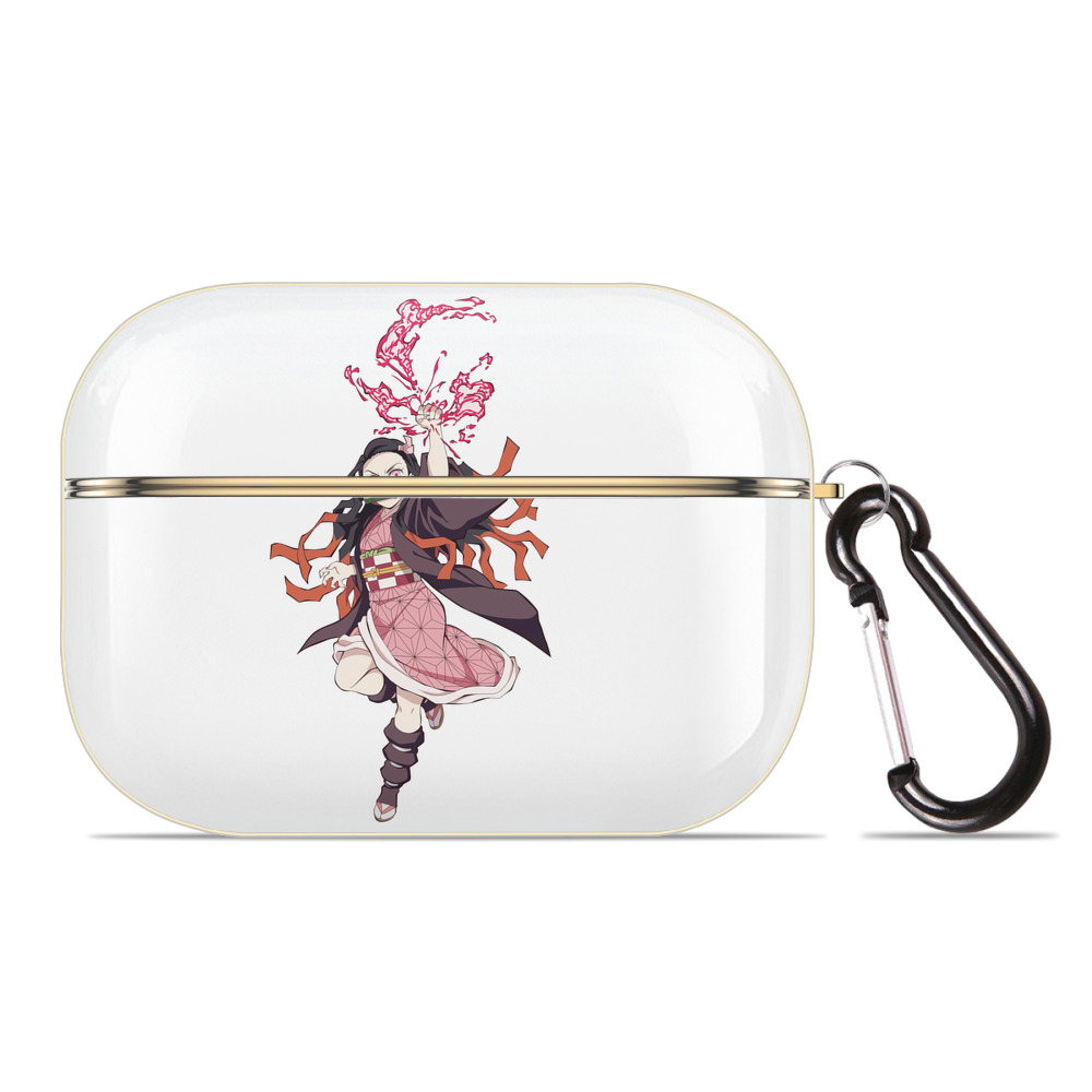 （画像用） 鬼滅の刃（きめつのやいば）竈門 禰󠄀豆子／かまど ねずこ Kamado Nezuko 【AirPods Pro用】ハードシェル保護ケース｜耐衝撃・防指紋・カラビナ付き商品仕様