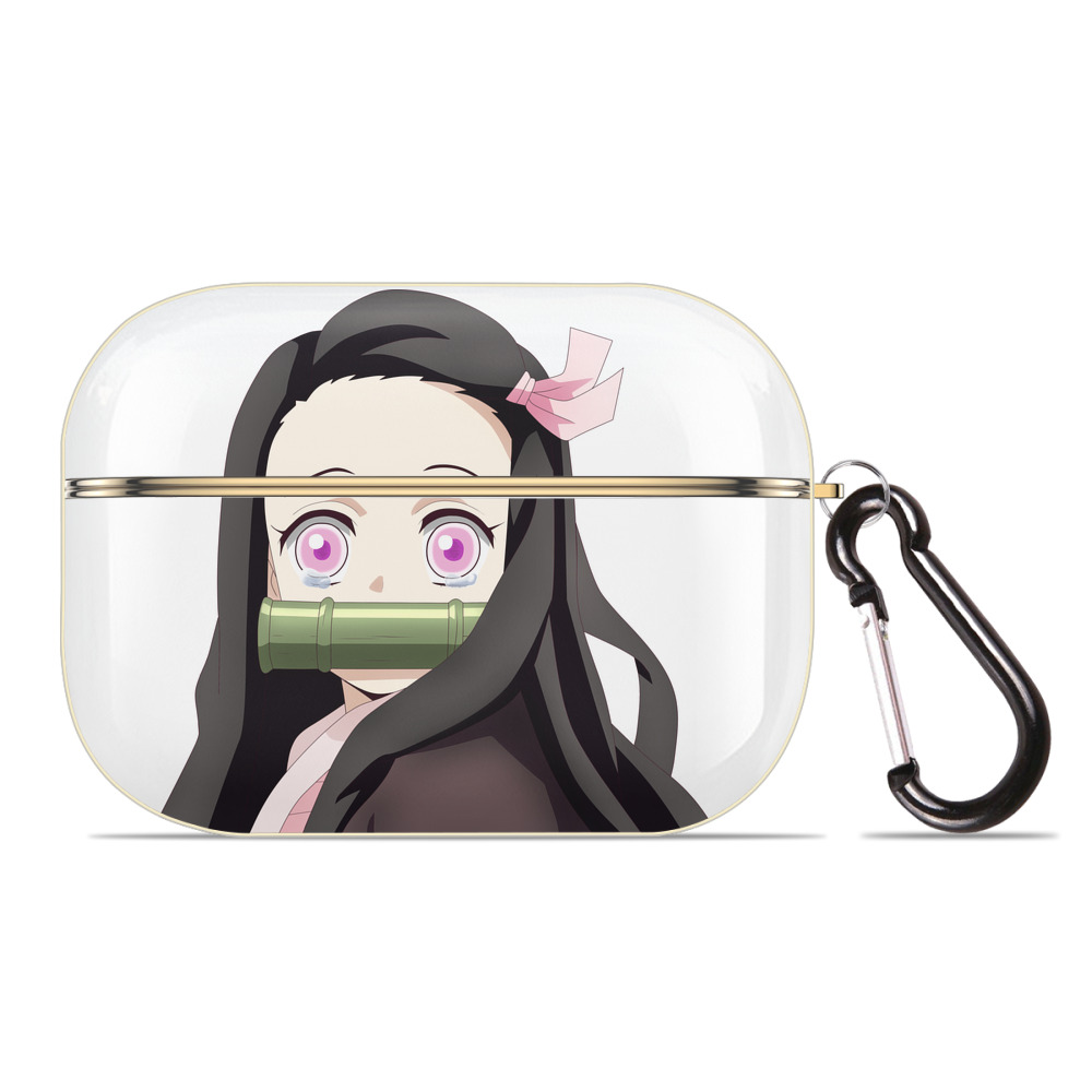 （画像用） 鬼滅の刃（きめつのやいば）竈門 禰󠄀豆子／かまど ねずこ Kamado Nezuko 【AirPods Pro用】ハードシェル保護ケース｜耐衝撃・防指紋・カラビナ付き商品仕様