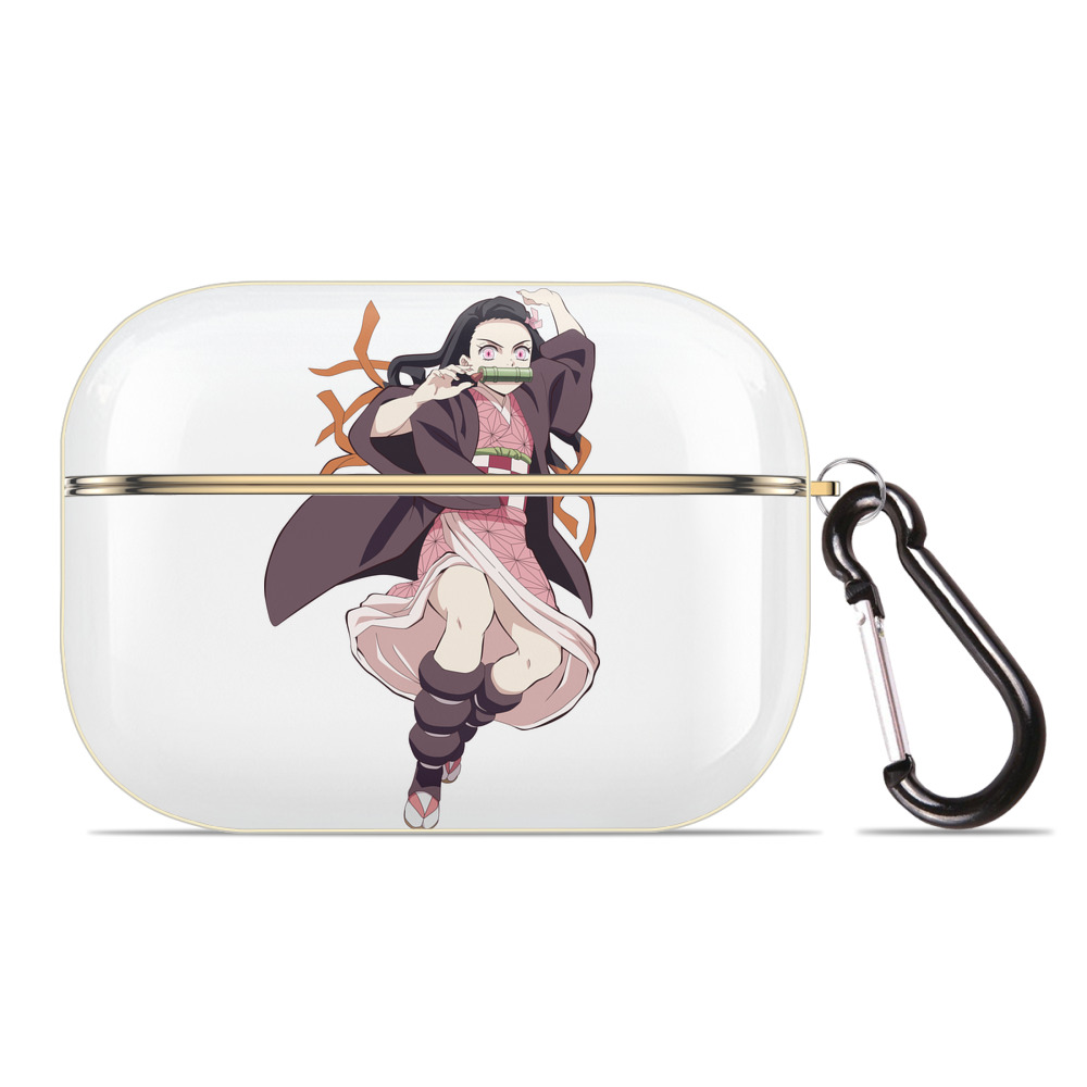 （画像用） 鬼滅の刃（きめつのやいば）竈門 禰󠄀豆子／かまど ねずこ Kamado Nezuko 【AirPods Pro用】ハードシェル保護ケース｜耐衝撃・防指紋・カラビナ付き商品仕様