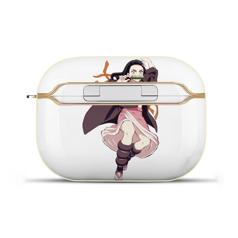 （画像用） 鬼滅の刃（きめつのやいば）竈門 禰󠄀豆子／かまど ねずこ Kamado Nezuko 【AirPods Pro用】ハードシェル保護ケース｜耐衝撃・防指紋・カラビナ付き商品仕様