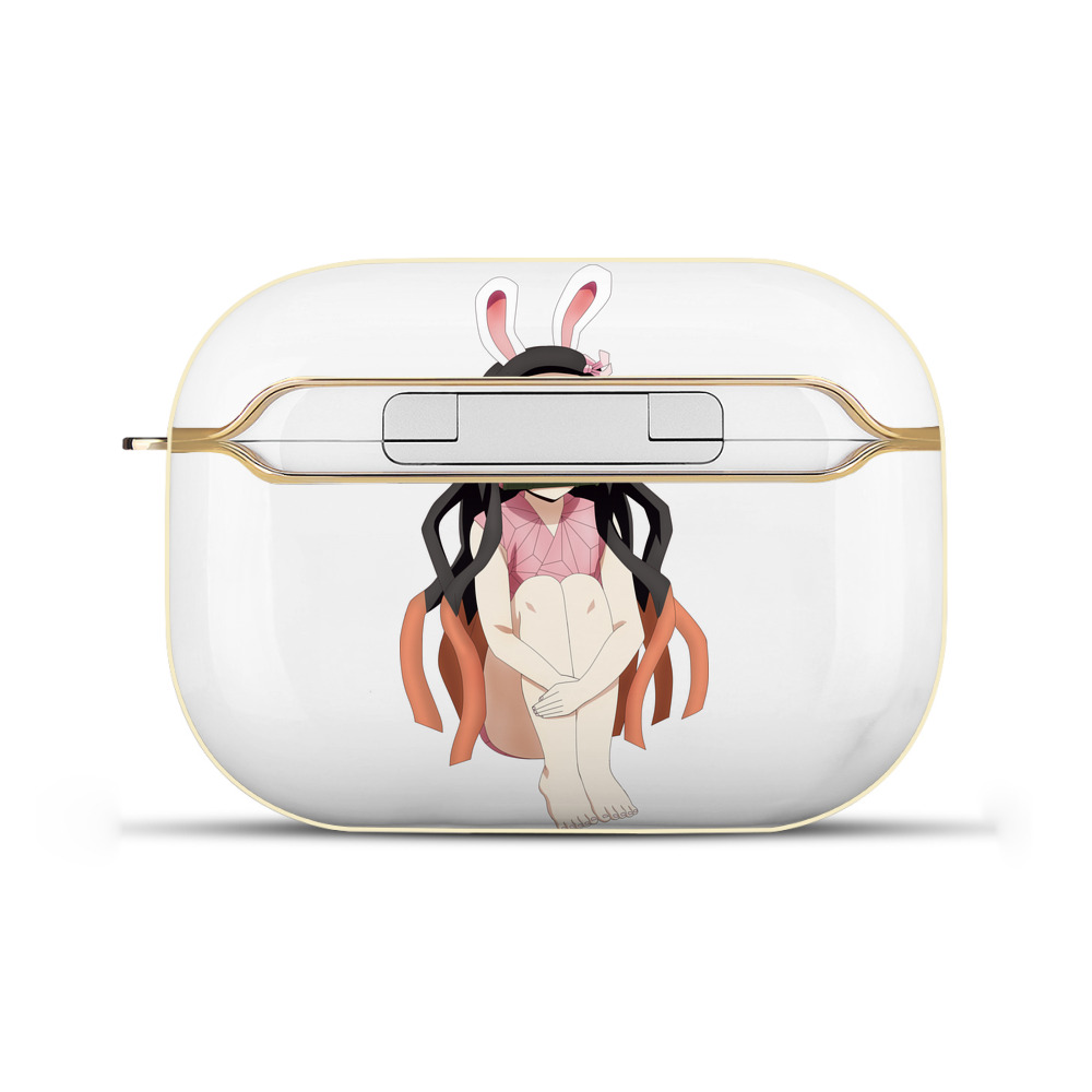 （画像用） 鬼滅の刃（きめつのやいば）竈門 禰󠄀豆子／かまど ねずこ Kamado Nezuko 【AirPods Pro用】ハードシェル保護ケース｜耐衝撃・防指紋・カラビナ付き商品仕様