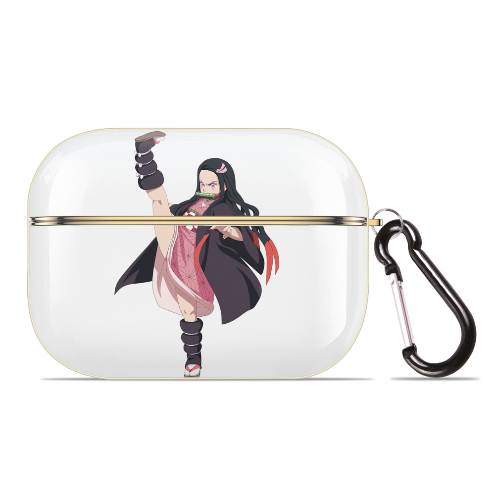 （画像用） 鬼滅の刃（きめつのやいば）竈門 禰󠄀豆子／かまど ねずこ Kamado Nezuko 【AirPods Pro用】ハードシェル保護ケース｜耐衝撃・防指紋・カラビナ付き商品仕様