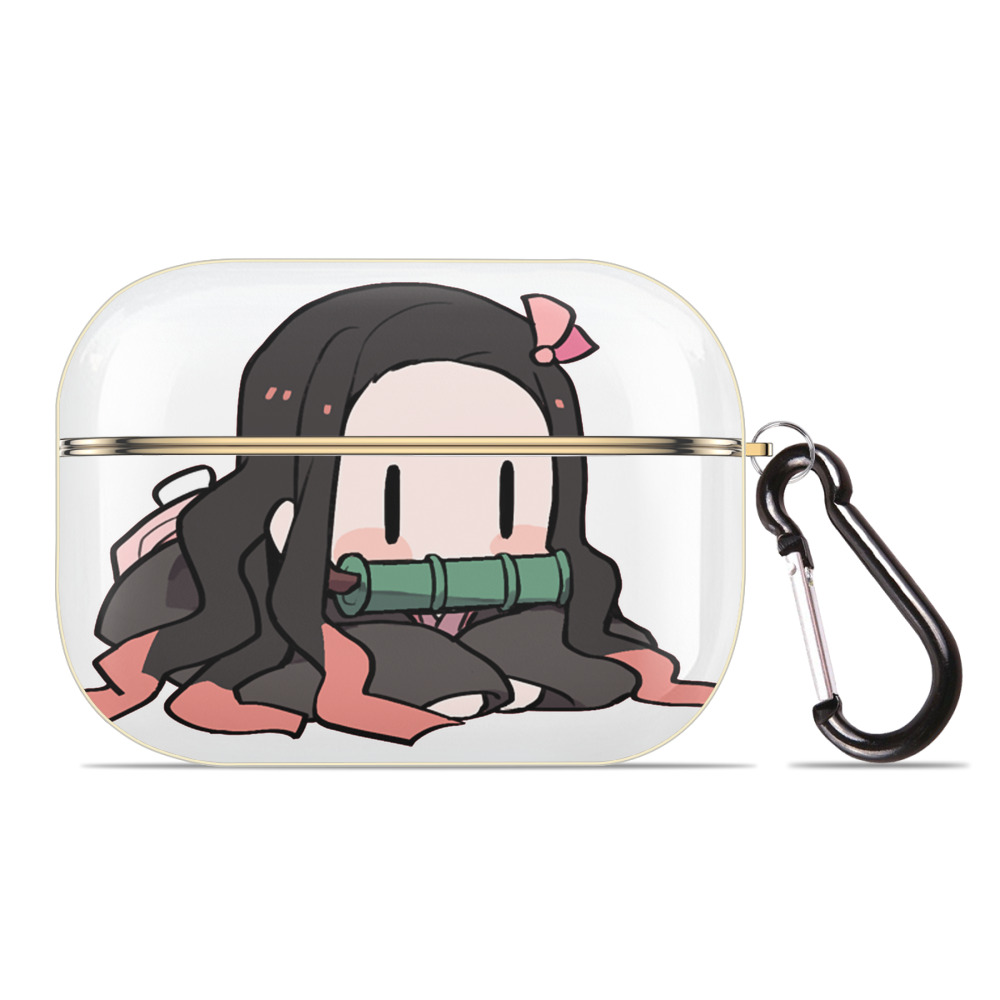 （画像用） 鬼滅の刃（きめつのやいば）竈門 禰󠄀豆子／かまど ねずこ Kamado Nezuko 【AirPods Pro用】ハードシェル保護ケース｜耐衝撃・防指紋・カラビナ付き商品仕様