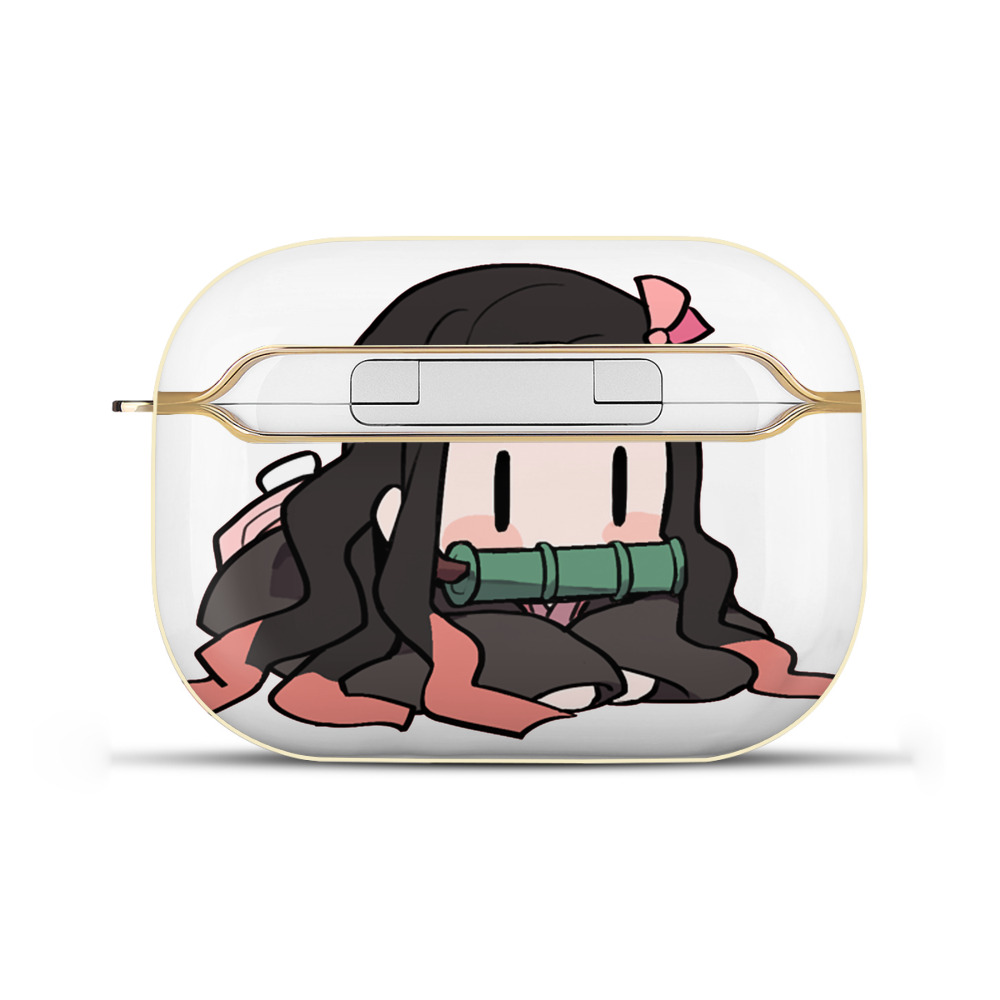 （画像用） 鬼滅の刃（きめつのやいば）竈門 禰󠄀豆子／かまど ねずこ Kamado Nezuko 【AirPods Pro用】ハードシェル保護ケース｜耐衝撃・防指紋・カラビナ付き商品仕様