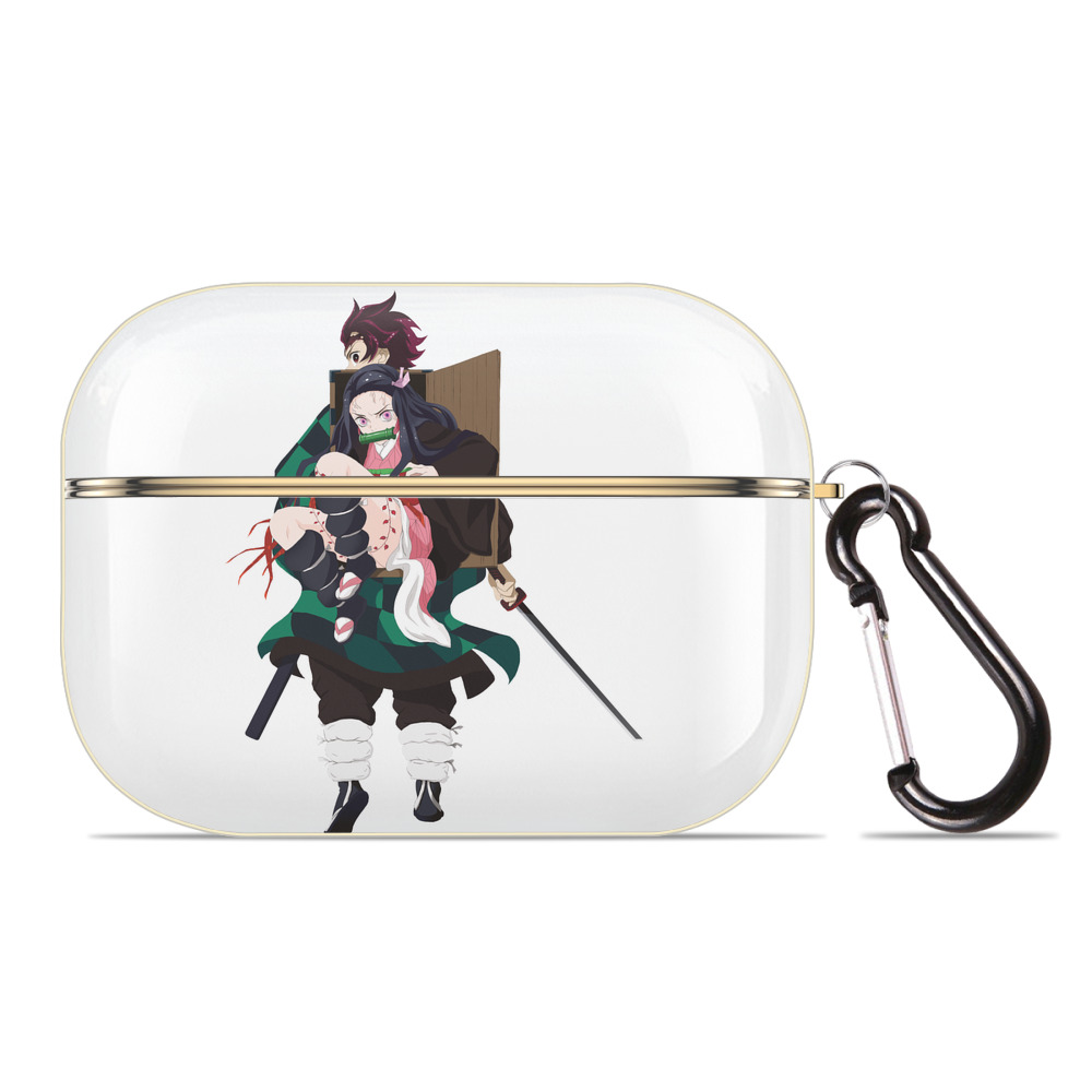 （画像用） 鬼滅の刃（きめつのやいば）竈門 禰󠄀豆子／かまど ねずこ Kamado Nezuko 【AirPods Pro用】ハードシェル保護ケース｜耐衝撃・防指紋・カラビナ付き商品仕様