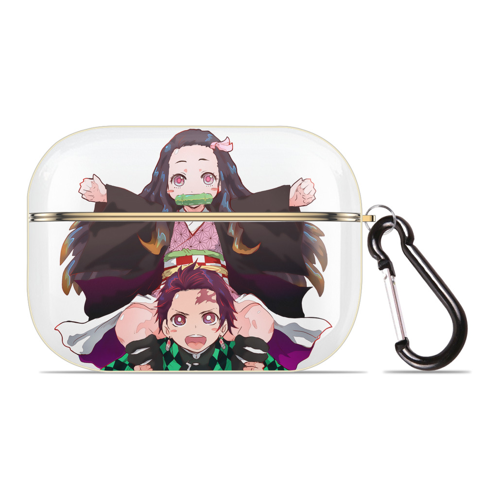 （画像用） 鬼滅の刃（きめつのやいば）竈門 禰󠄀豆子／かまど ねずこ Kamado Nezuko 【AirPods Pro用】ハードシェル保護ケース｜耐衝撃・防指紋・カラビナ付き商品仕様
