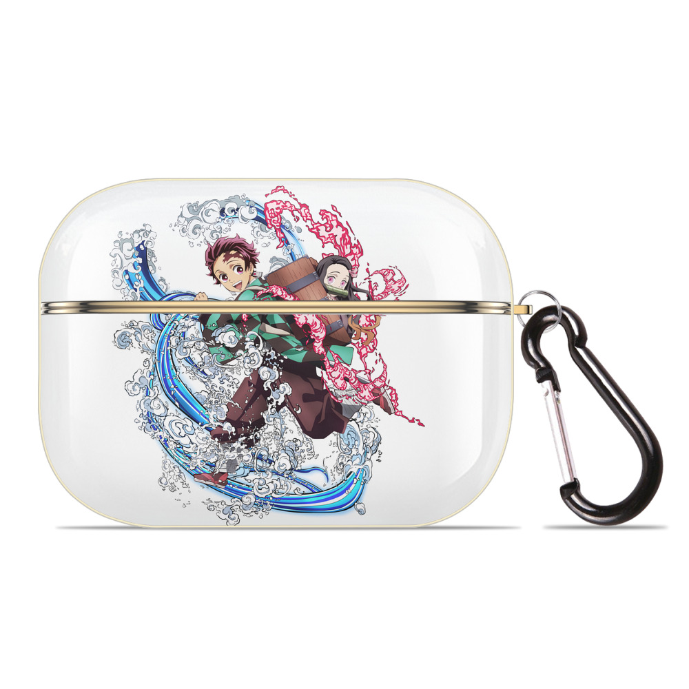 （画像用） 鬼滅の刃（きめつのやいば）竈門 禰󠄀豆子／かまど ねずこ Kamado Nezuko 【AirPods Pro用】ハードシェル保護ケース｜耐衝撃・防指紋・カラビナ付き商品仕様