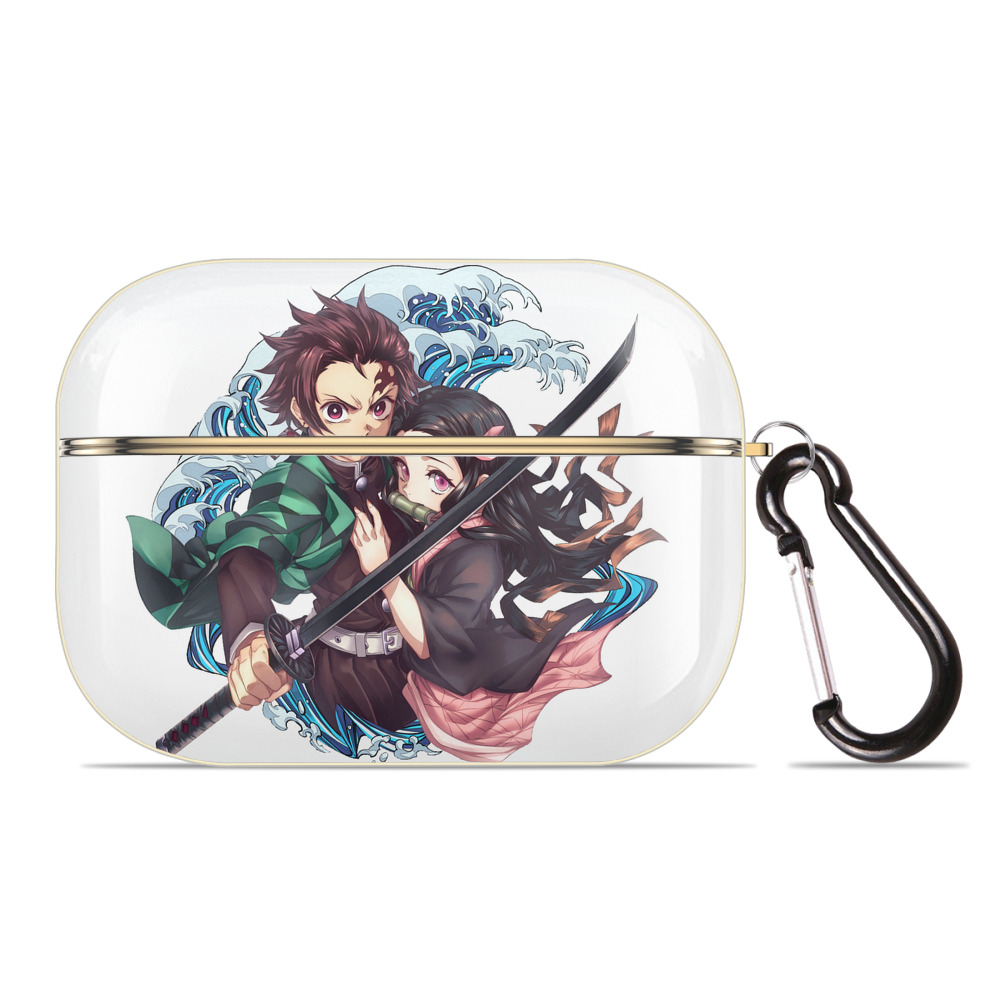 （画像用） 鬼滅の刃（きめつのやいば）竈門 禰󠄀豆子／かまど ねずこ Kamado Nezuko 【AirPods Pro用】ハードシェル保護ケース｜耐衝撃・防指紋・カラビナ付き商品仕様