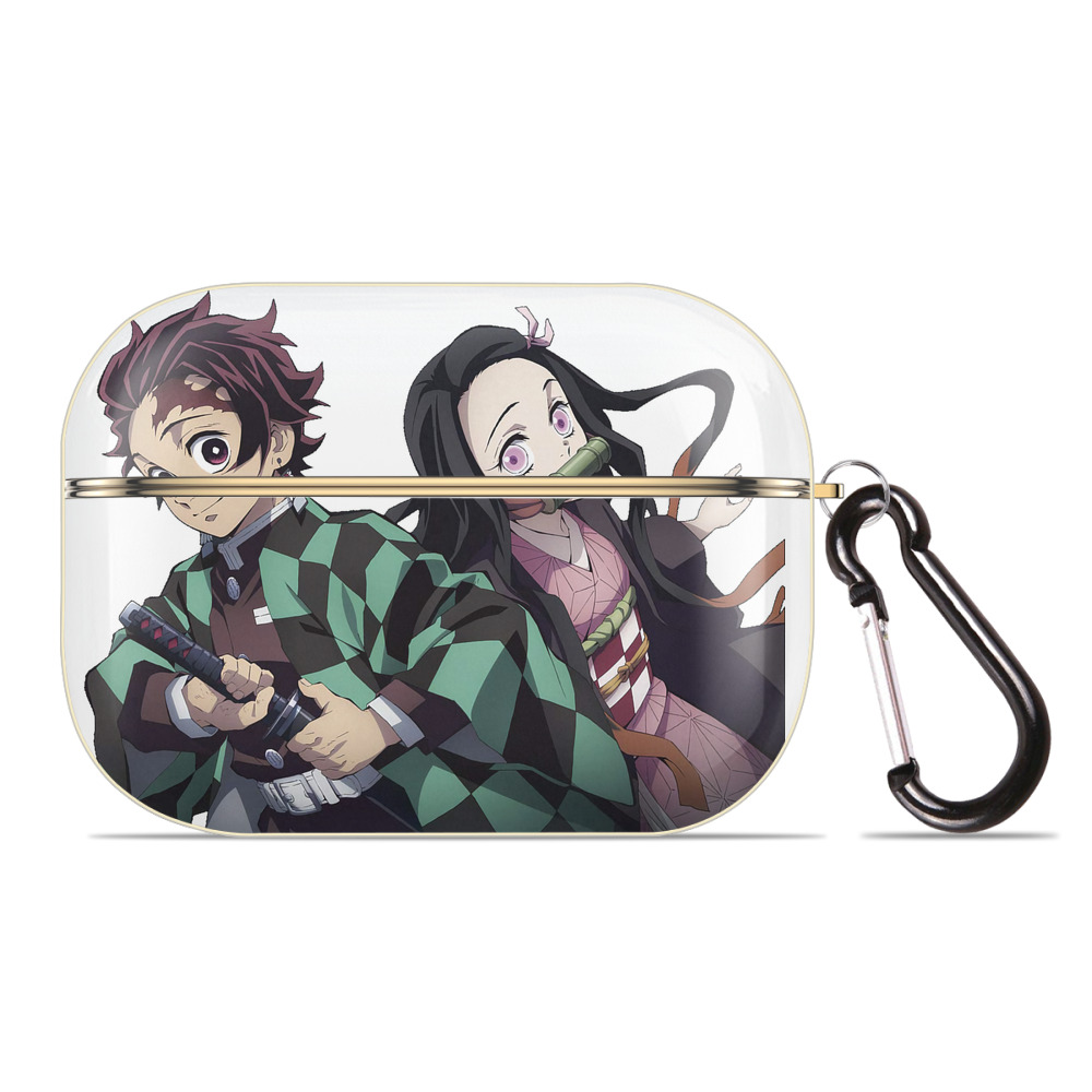 （画像用） 鬼滅の刃（きめつのやいば）竈門 禰󠄀豆子／かまど ねずこ Kamado Nezuko 【AirPods Pro用】ハードシェル保護ケース｜耐衝撃・防指紋・カラビナ付き商品仕様
