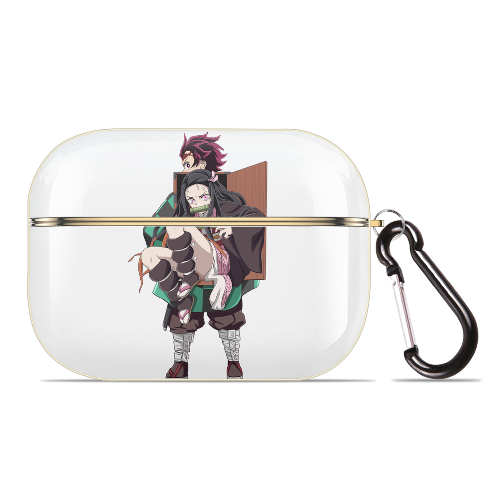 （画像用） 鬼滅の刃（きめつのやいば）竈門 禰󠄀豆子／かまど ねずこ Kamado Nezuko 【AirPods Pro用】ハードシェル保護ケース｜耐衝撃・防指紋・カラビナ付き商品仕様