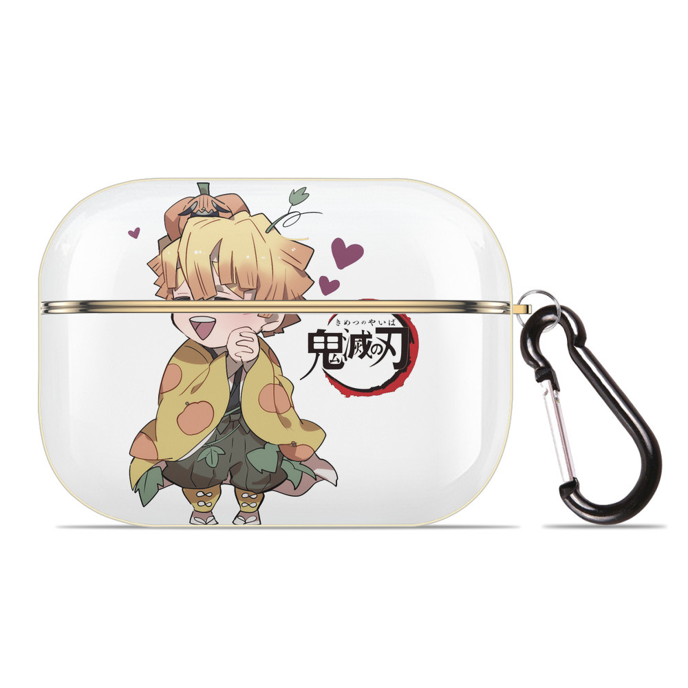 （画像用） 鬼滅の刃（きめつのやいば）我妻 善逸／あがつま ぜんいつ Agatsuma Zenitsu 【AirPods Pro用】ハードシェル保護ケース｜耐衝撃・防指紋・カラビナ付き商品仕様
