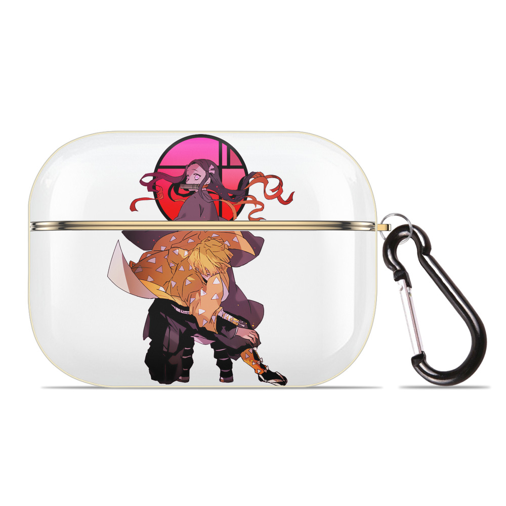 （画像用） 鬼滅の刃（きめつのやいば）我妻 善逸／あがつま ぜんいつ Agatsuma Zenitsu 【AirPods Pro用】ハードシェル保護ケース｜耐衝撃・防指紋・カラビナ付き商品仕様