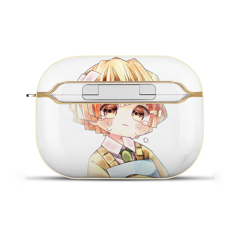 （画像用） 鬼滅の刃（きめつのやいば）我妻 善逸／あがつま ぜんいつ Agatsuma Zenitsu 【AirPods Pro用】ハードシェル保護ケース｜耐衝撃・防指紋・カラビナ付き商品仕様