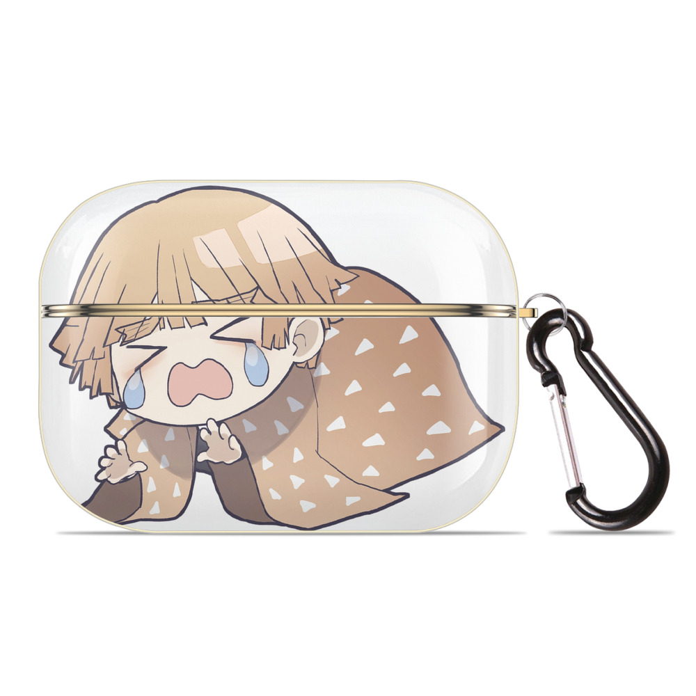 （画像用） 鬼滅の刃（きめつのやいば）我妻 善逸／あがつま ぜんいつ Agatsuma Zenitsu 【AirPods Pro用】ハードシェル保護ケース｜耐衝撃・防指紋・カラビナ付き商品仕様