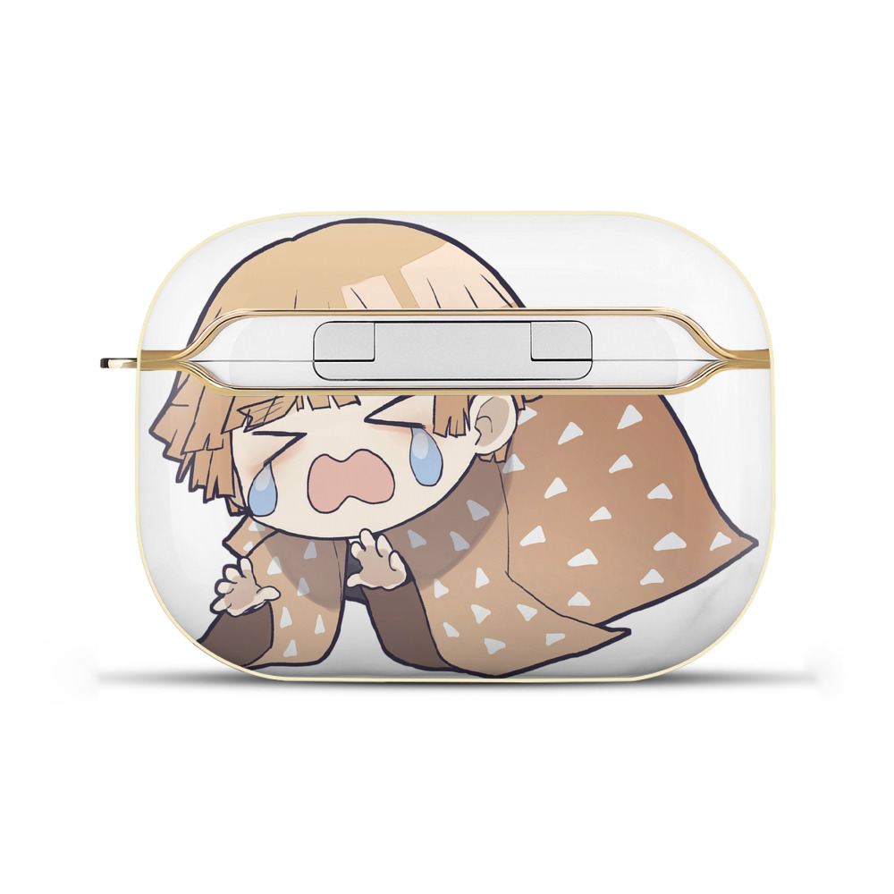 （画像用） 鬼滅の刃（きめつのやいば）我妻 善逸／あがつま ぜんいつ Agatsuma Zenitsu 【AirPods Pro用】ハードシェル保護ケース｜耐衝撃・防指紋・カラビナ付き商品仕様
