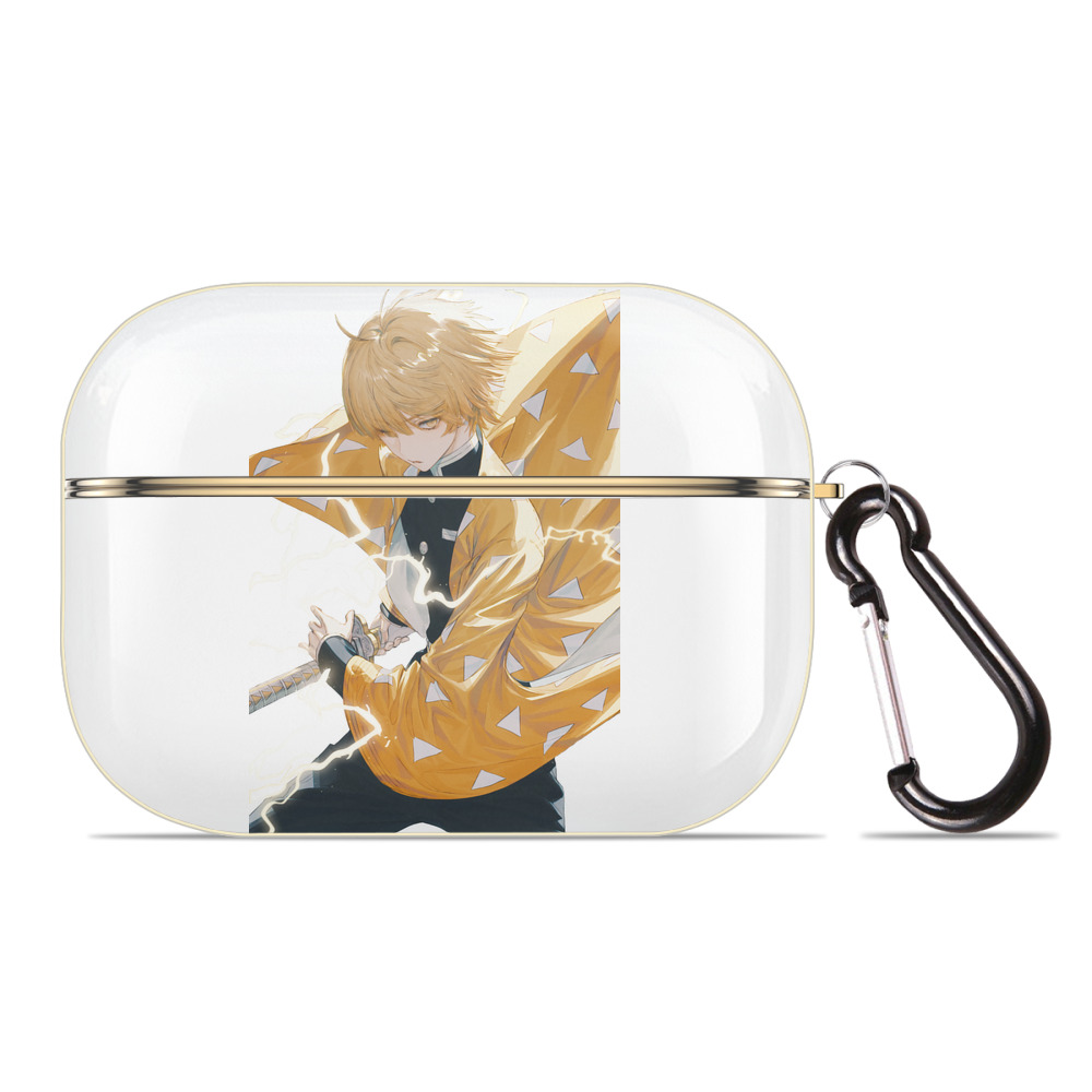 （画像用） 鬼滅の刃（きめつのやいば）我妻 善逸／あがつま ぜんいつ Agatsuma Zenitsu 【AirPods Pro用】ハードシェル保護ケース｜耐衝撃・防指紋・カラビナ付き商品仕様