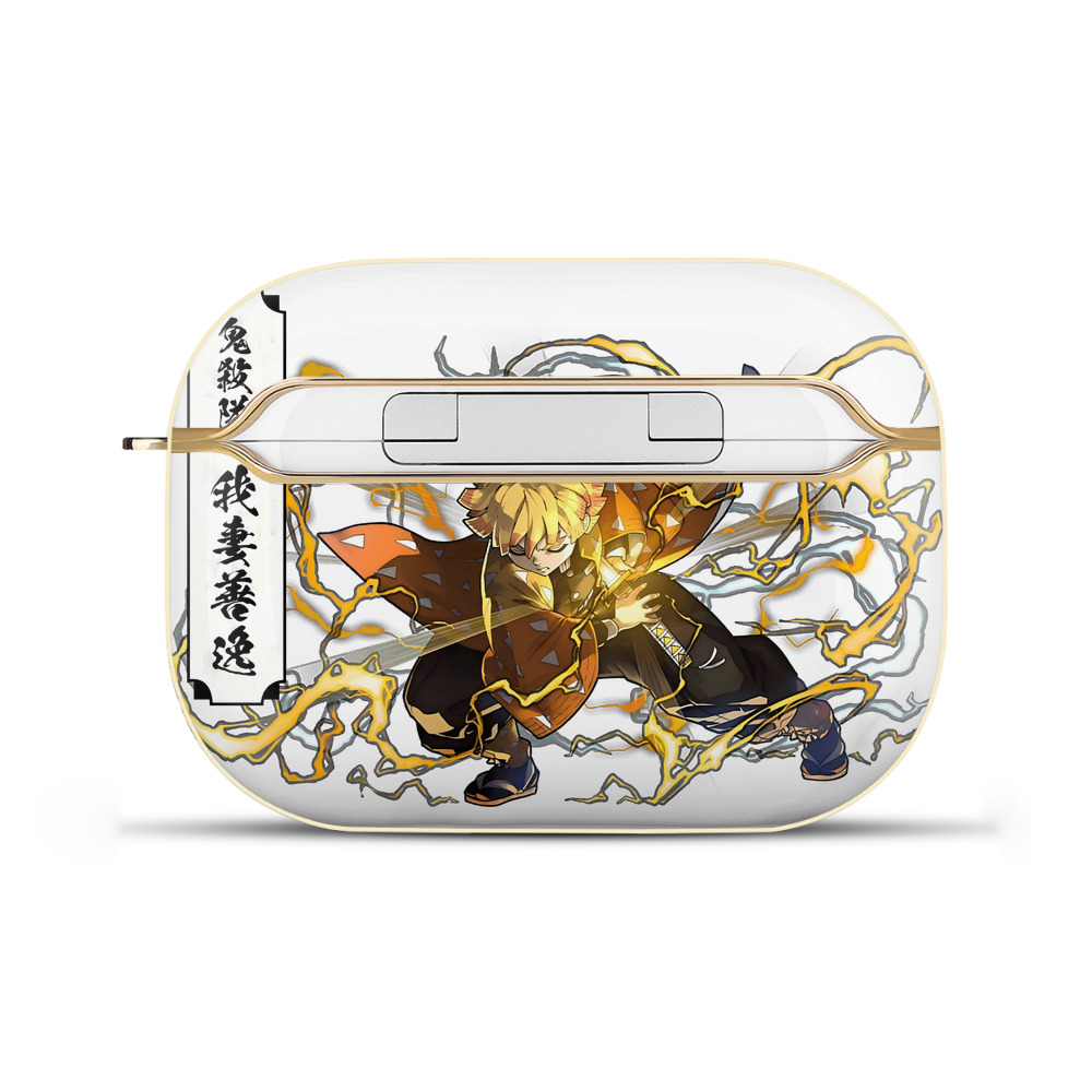 （画像用） 鬼滅の刃（きめつのやいば）我妻 善逸／あがつま ぜんいつ Agatsuma Zenitsu 【AirPods Pro用】ハードシェル保護ケース｜耐衝撃・防指紋・カラビナ付き商品仕様