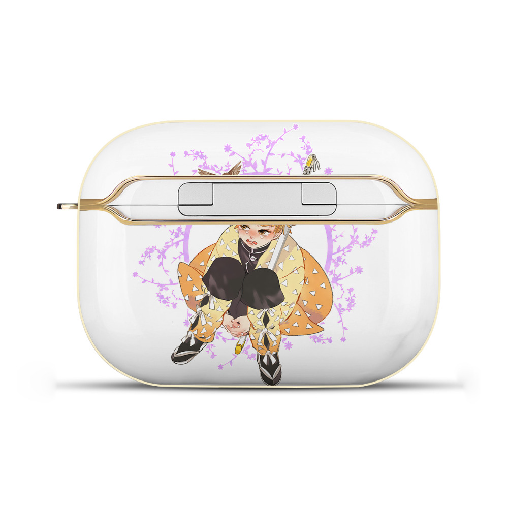 （画像用） 鬼滅の刃（きめつのやいば）我妻 善逸／あがつま ぜんいつ Agatsuma Zenitsu 【AirPods Pro用】ハードシェル保護ケース｜耐衝撃・防指紋・カラビナ付き商品仕様