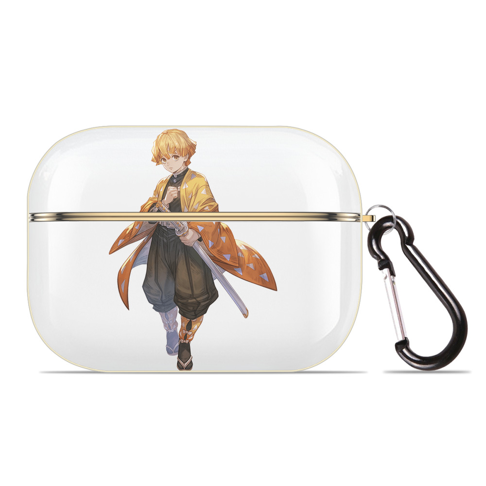 （画像用） 鬼滅の刃（きめつのやいば）我妻 善逸／あがつま ぜんいつ Agatsuma Zenitsu 【AirPods Pro用】ハードシェル保護ケース｜耐衝撃・防指紋・カラビナ付き商品仕様